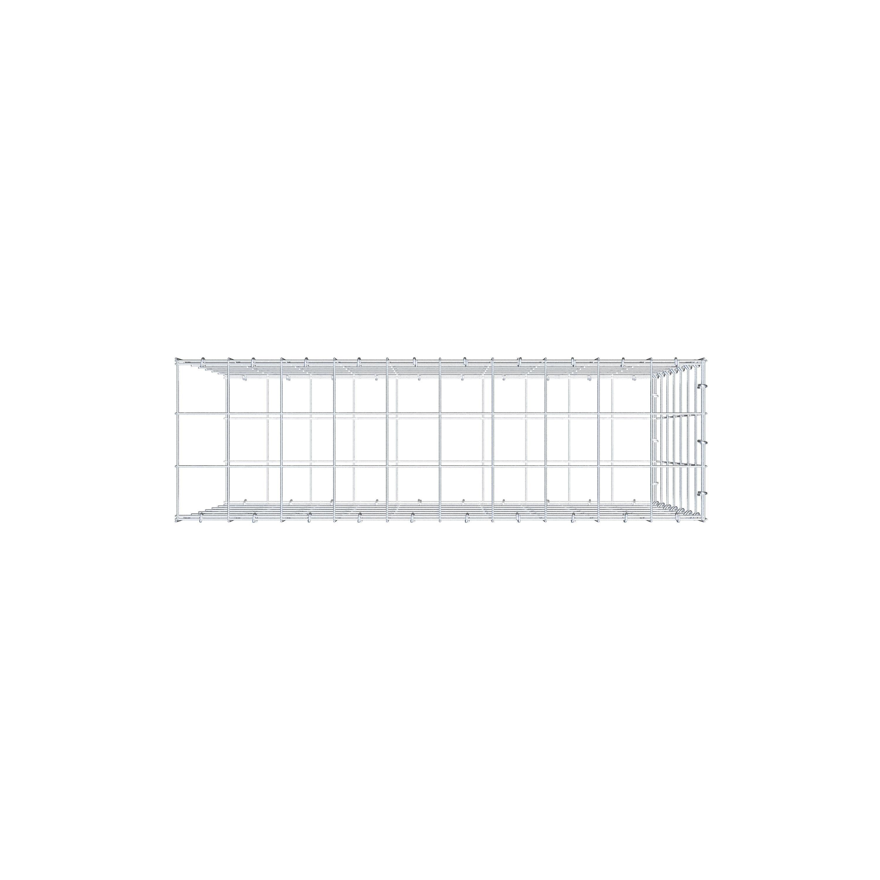Pile aggiuntivo tipo 2 100 cm x 70 cm x 30 cm (L x H x P), maglia 10 cm x 10 cm, anello a C