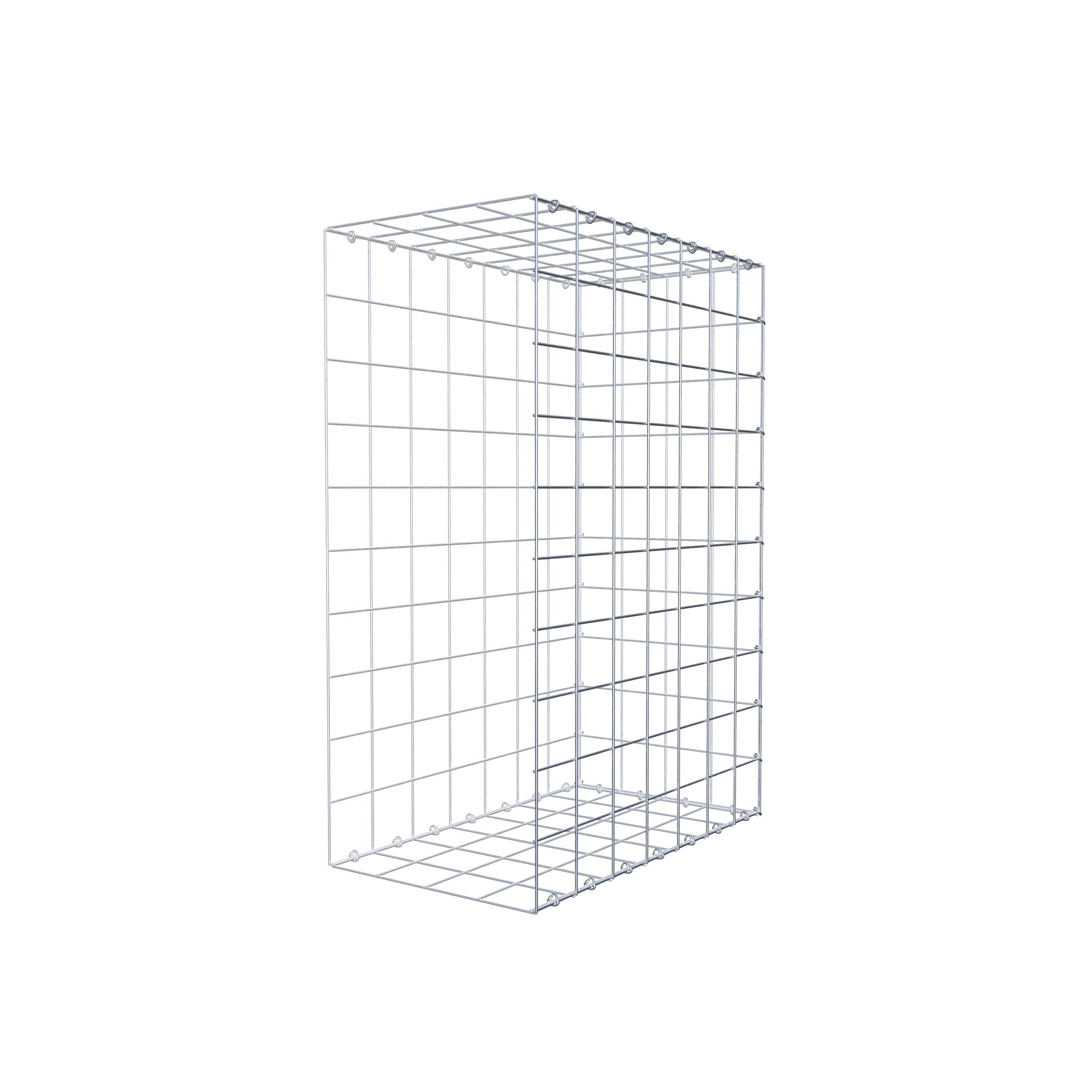 Typ 2 påbyggnadsgabion 100 cm x 70 cm x 40 cm (L x H x D), maskstorlek 10 cm x 10 cm, C-ring