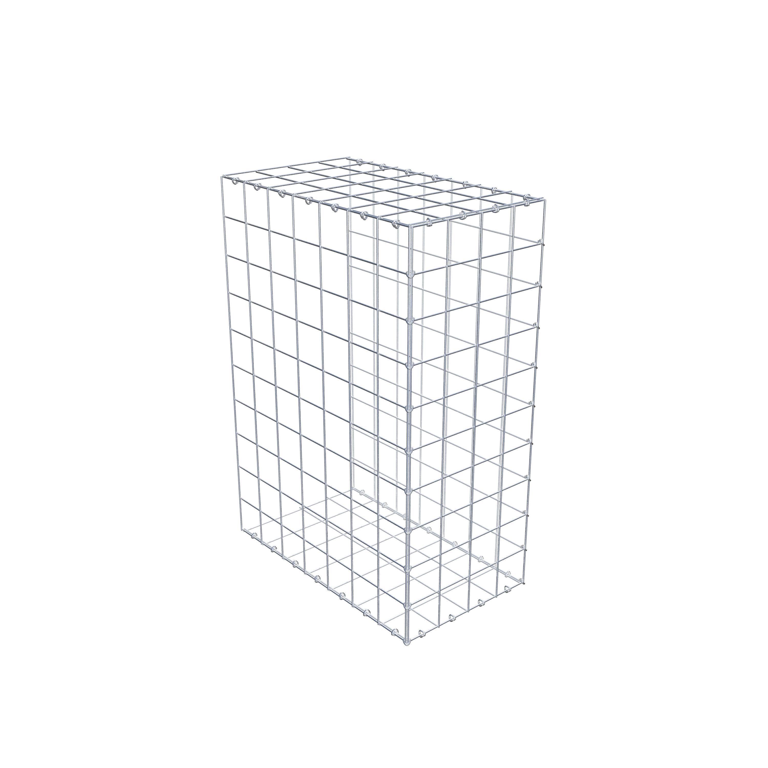 Typ 2 påbyggnadsgabion 100 cm x 70 cm x 40 cm (L x H x D), maskstorlek 10 cm x 10 cm, C-ring