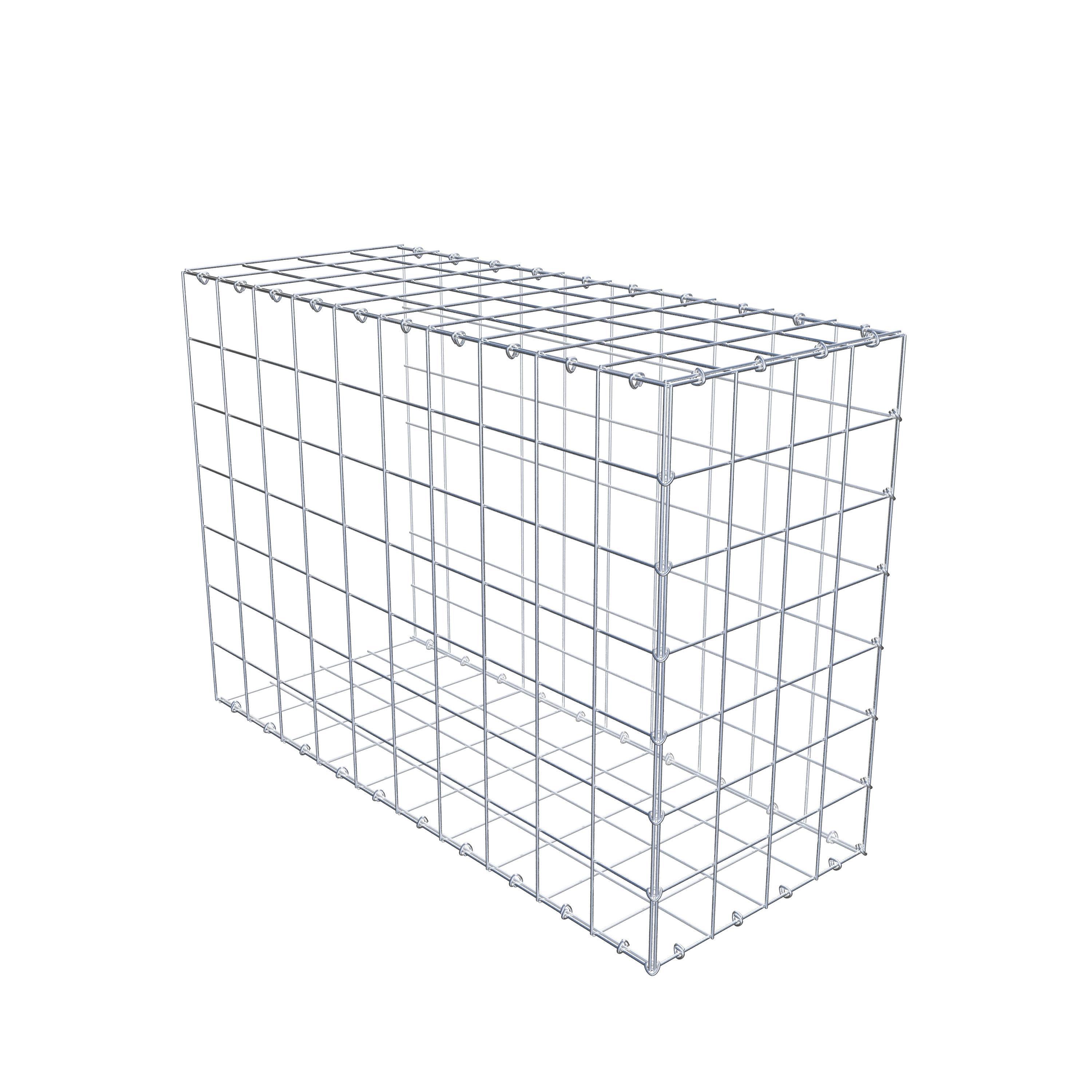 Typ 2 påbyggnadsgabion 100 cm x 70 cm x 40 cm (L x H x D), maskstorlek 10 cm x 10 cm, C-ring