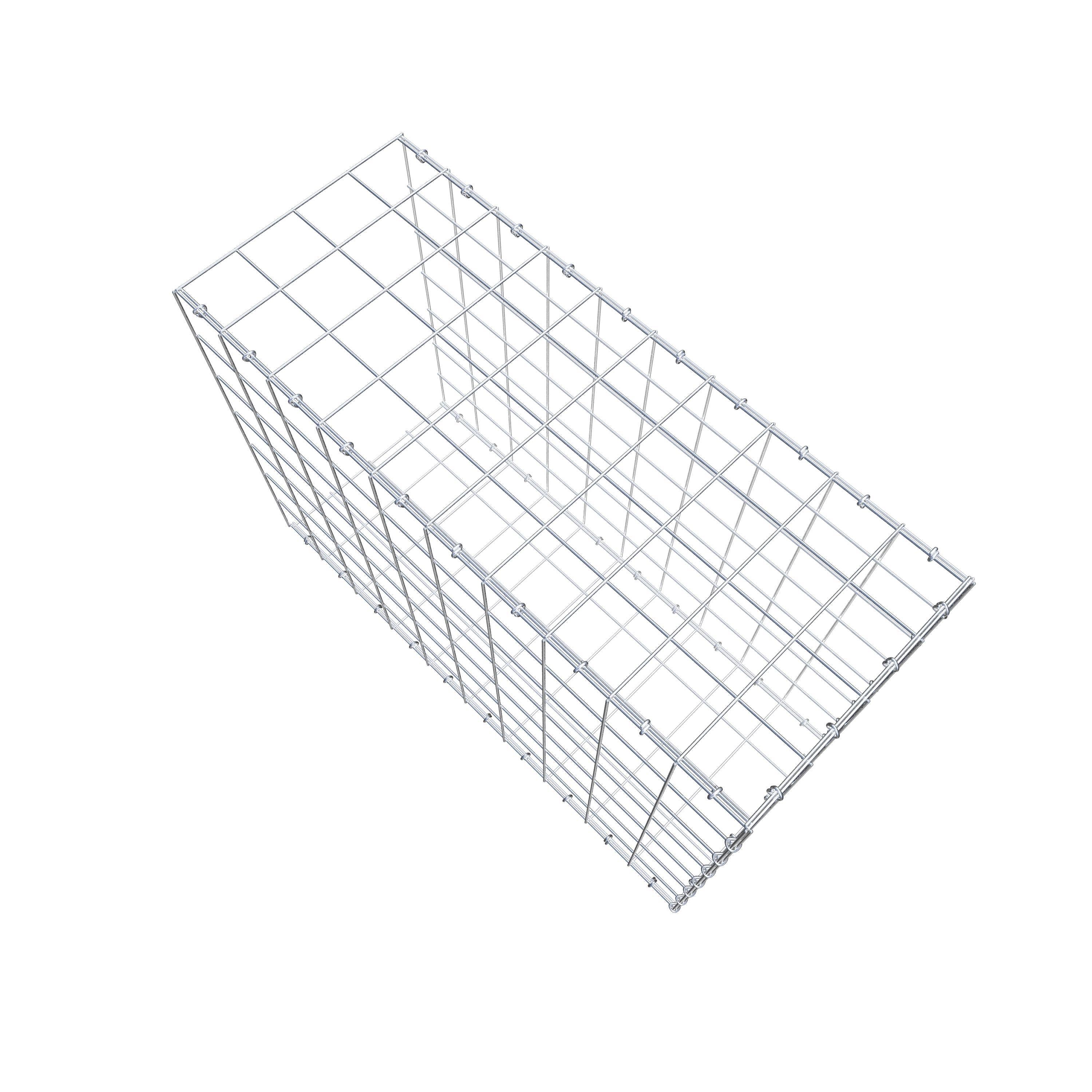 Typ 2 påbyggnadsgabion 100 cm x 70 cm x 40 cm (L x H x D), maskstorlek 10 cm x 10 cm, C-ring