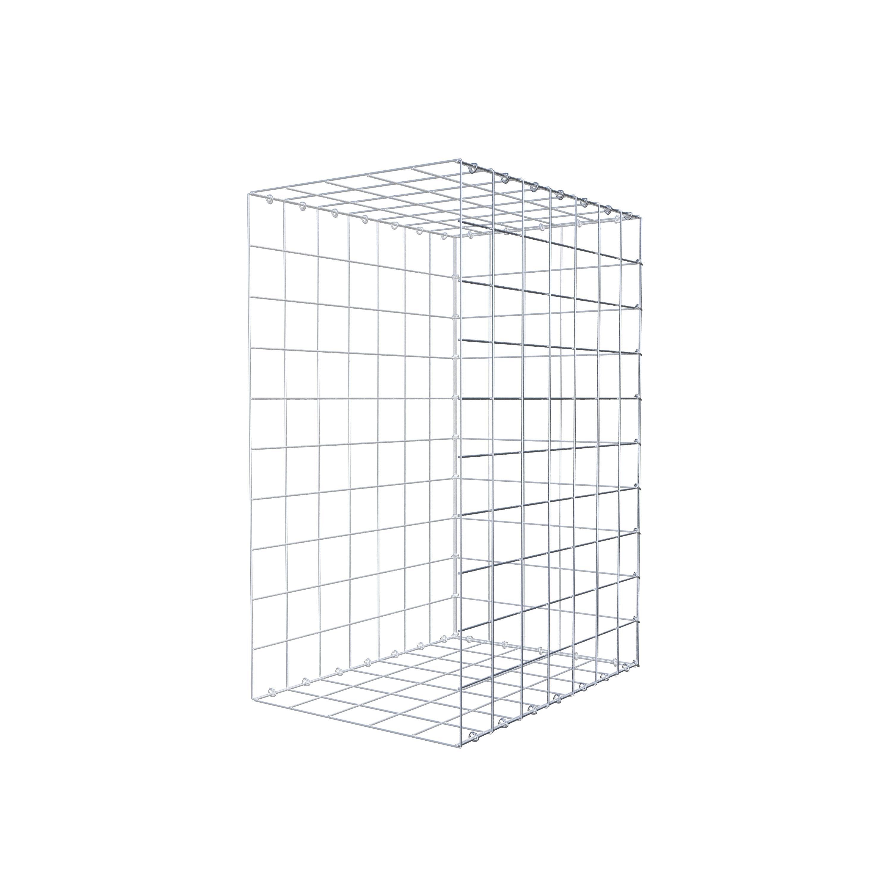 Typ 2 påbyggnadsgabion 100 cm x 70 cm x 50 cm (L x H x D), maskstorlek 10 cm x 10 cm, C-ring