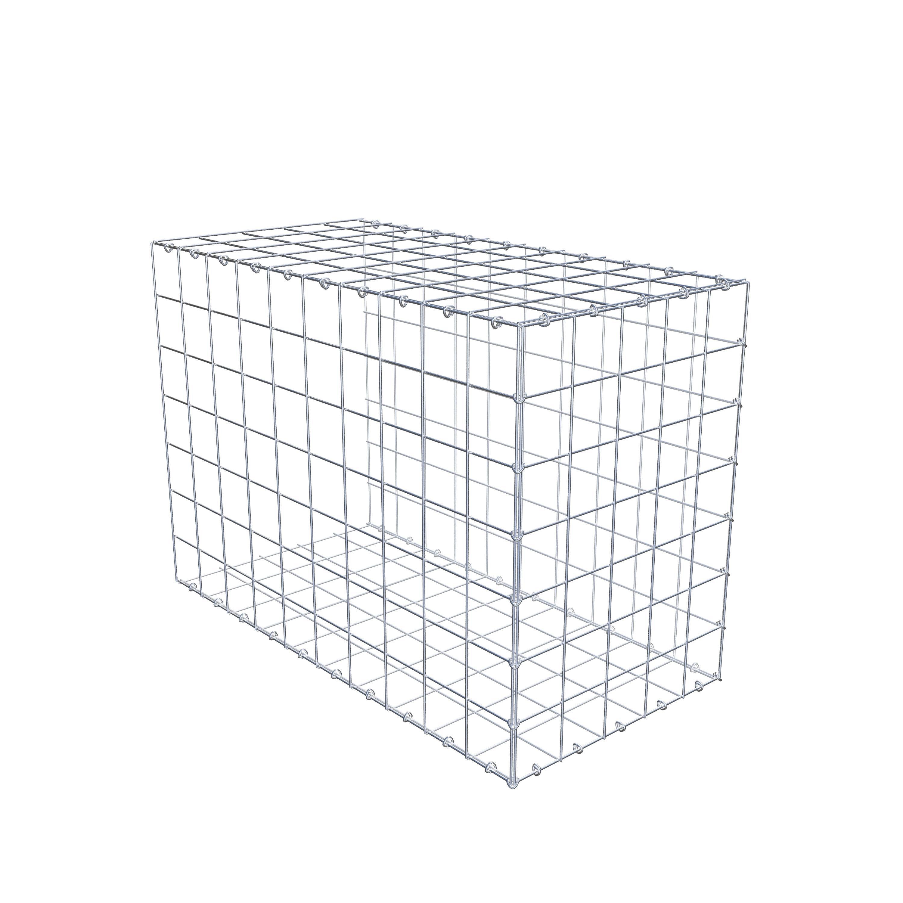 Typ 2 påbyggnadsgabion 100 cm x 70 cm x 50 cm (L x H x D), maskstorlek 10 cm x 10 cm, C-ring