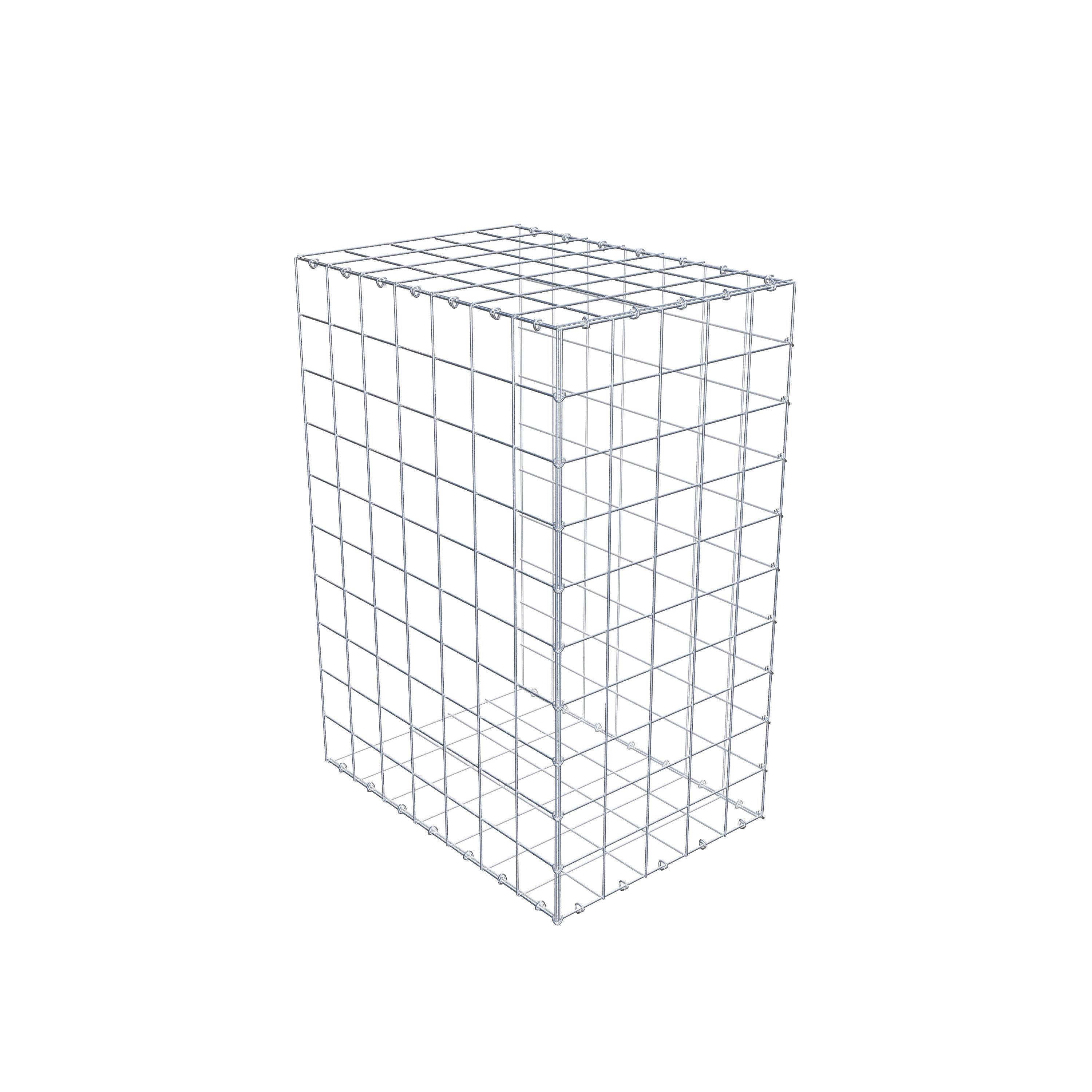 Typ 2 påbyggnadsgabion 100 cm x 70 cm x 50 cm (L x H x D), maskstorlek 10 cm x 10 cm, C-ring