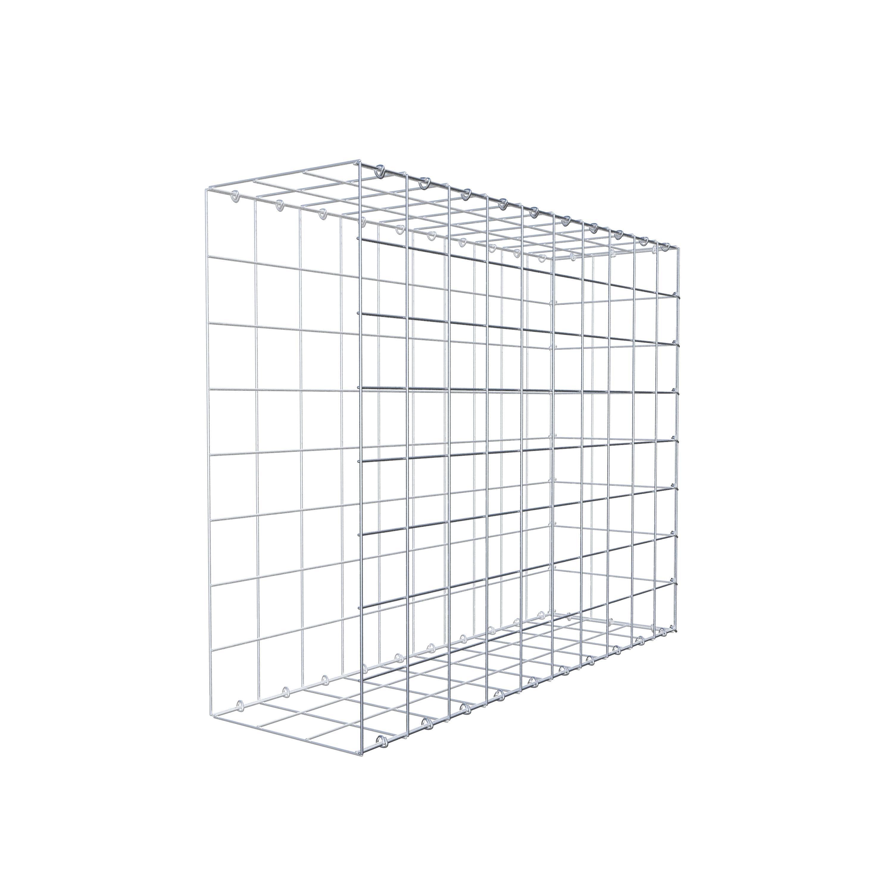 Typ 2 påbyggnadsgabion 100 cm x 80 cm x 30 cm (L x H x D), maskstorlek 10 cm x 10 cm, C-ring