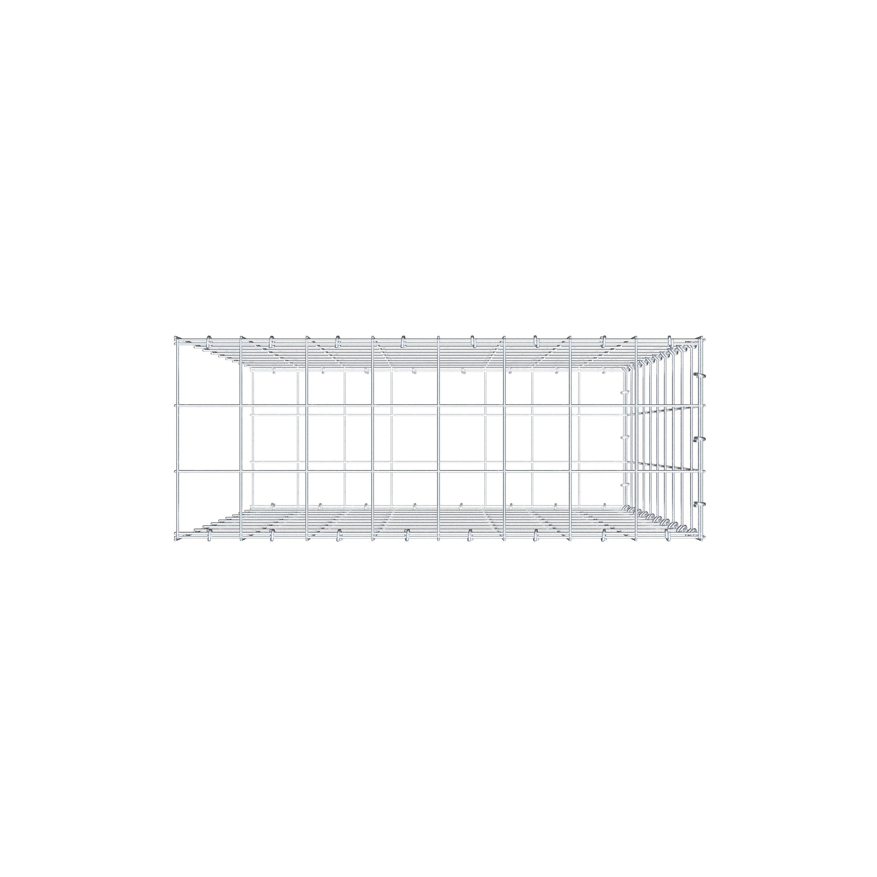 Fourche rapportée type 2 100 cm x 80 cm x 30 cm (L x H x P), mailles 10 cm x 10 cm, anneau C