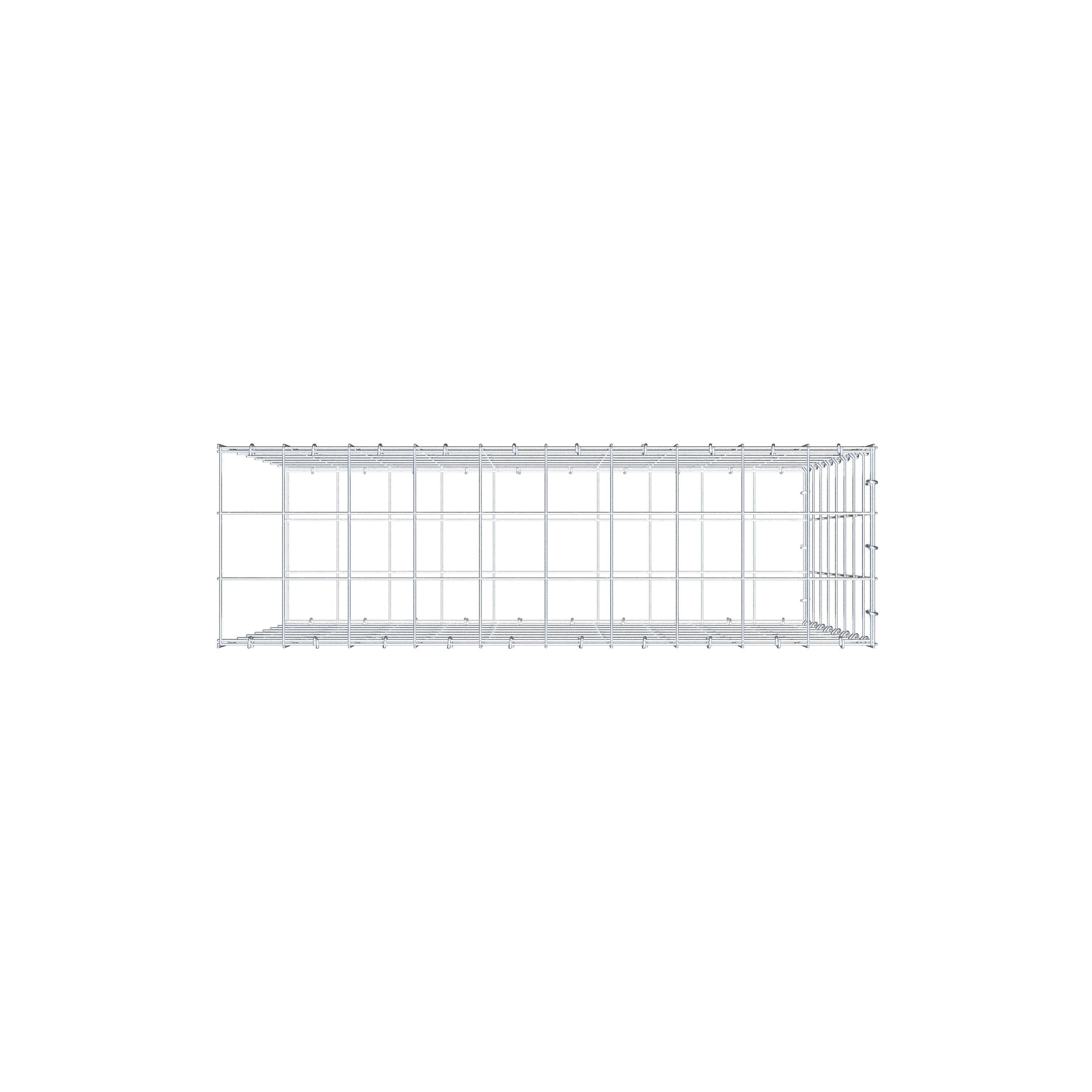 Gabião Tipo 2 100 cm x 80 cm x 30 cm (C x A x P), malhagem 10 cm x 10 cm, anel C