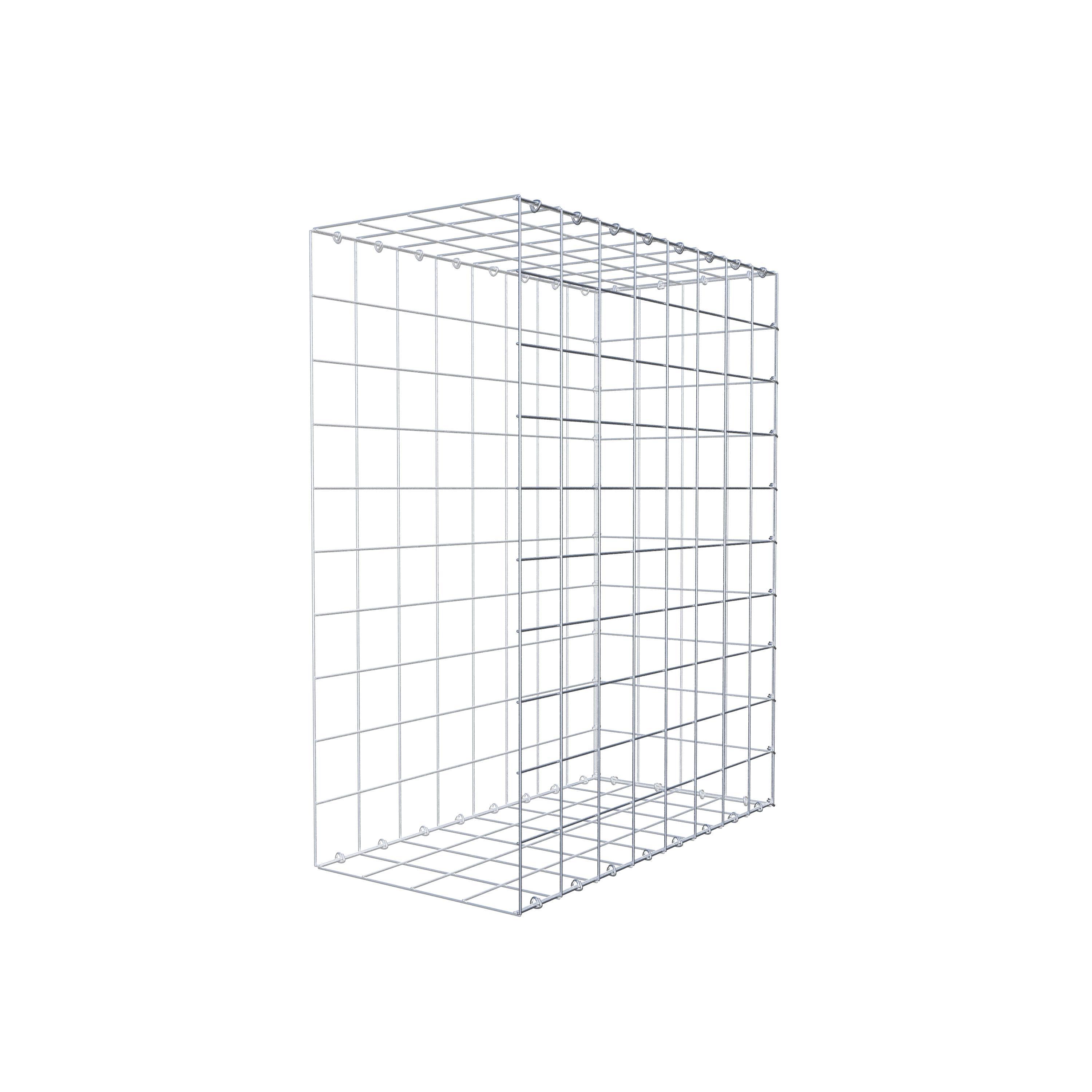 Typ 2 påbyggnadsgabion 100 cm x 80 cm x 40 cm (L x H x D), maskstorlek 10 cm x 10 cm, C-ring