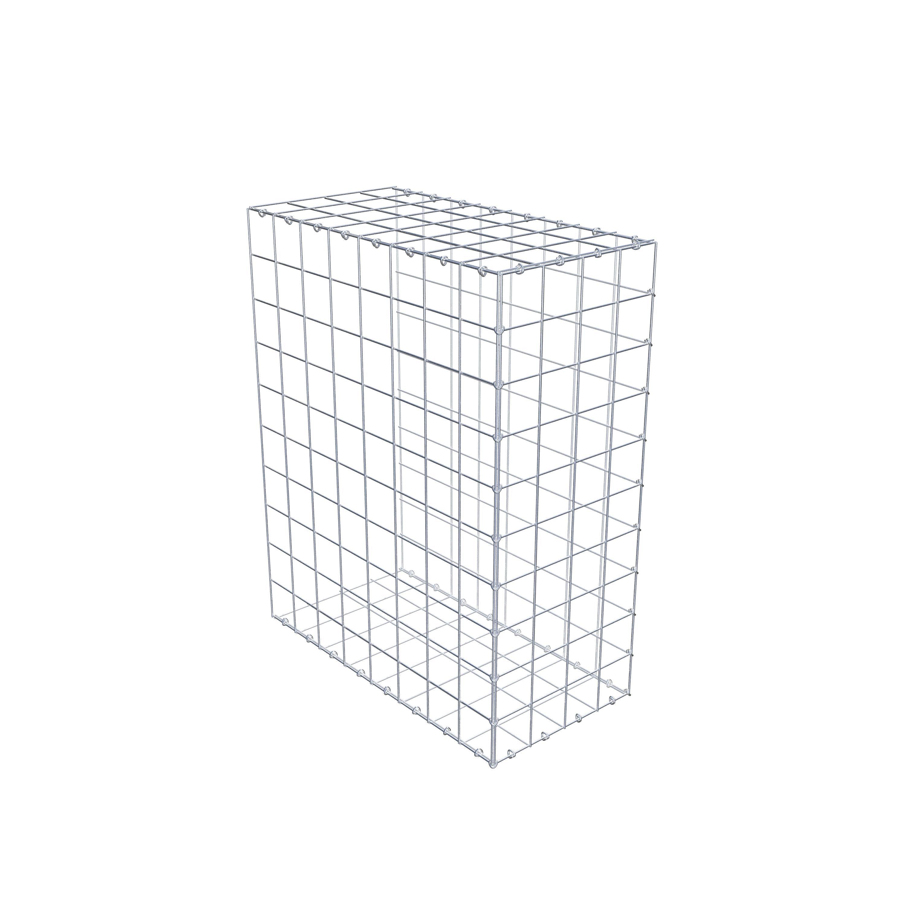 Typ 2 påbyggnadsgabion 100 cm x 80 cm x 40 cm (L x H x D), maskstorlek 10 cm x 10 cm, C-ring