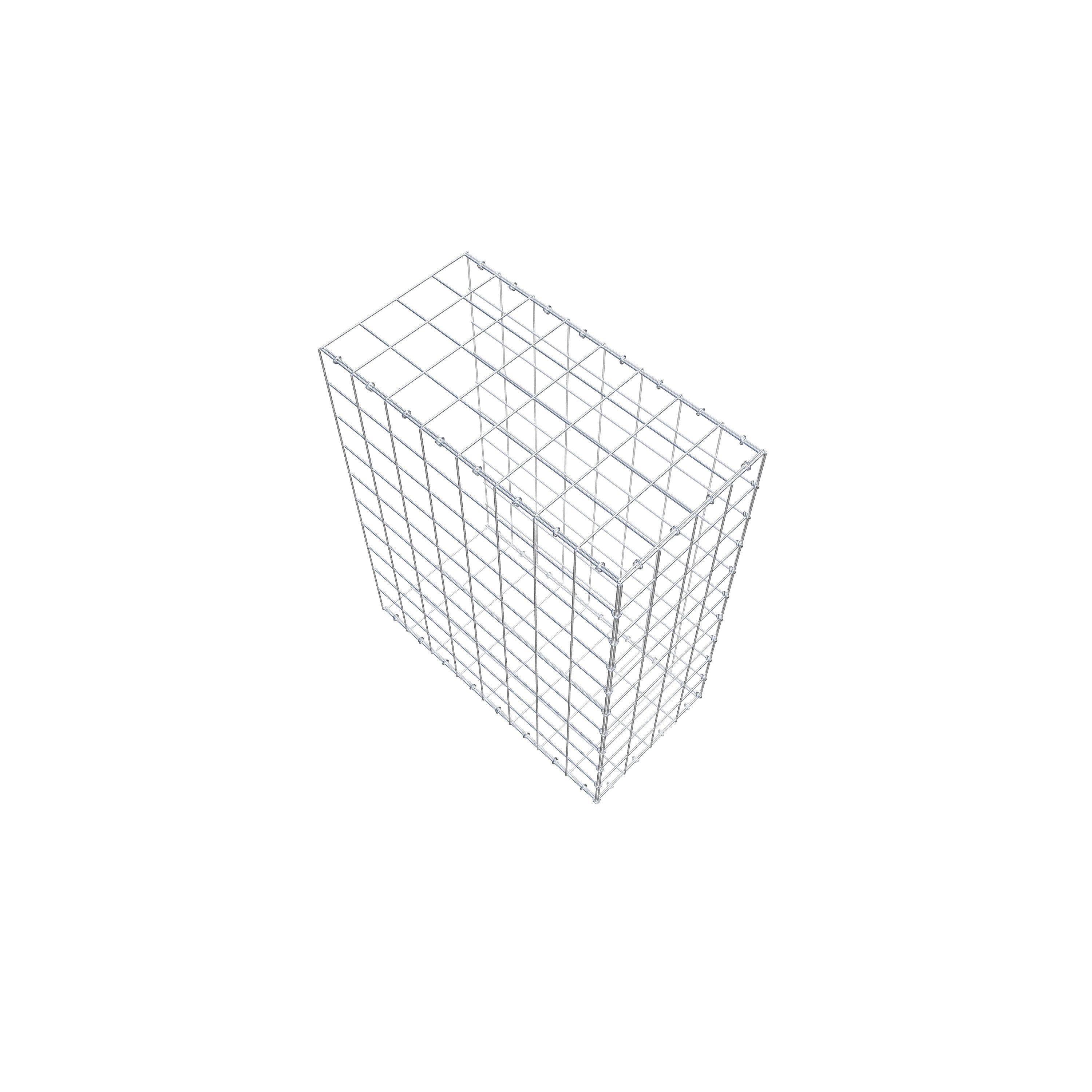 Typ 2 påbyggnadsgabion 100 cm x 80 cm x 40 cm (L x H x D), maskstorlek 10 cm x 10 cm, C-ring