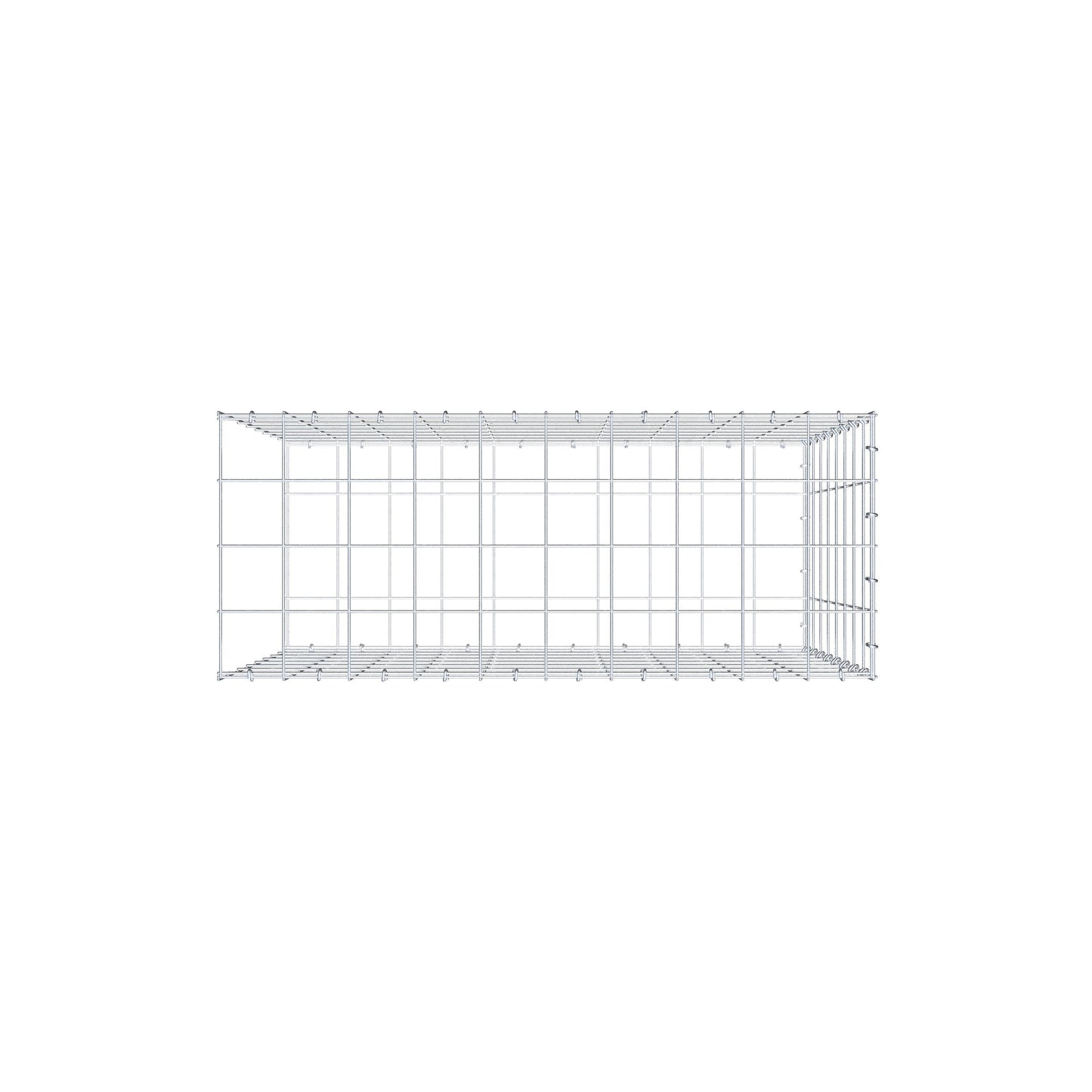 Anbaugabione Typ 2 100 cm x 80 cm x 40 cm (L x H x T), Maschenweite 10 cm x 10 cm, C-Ring