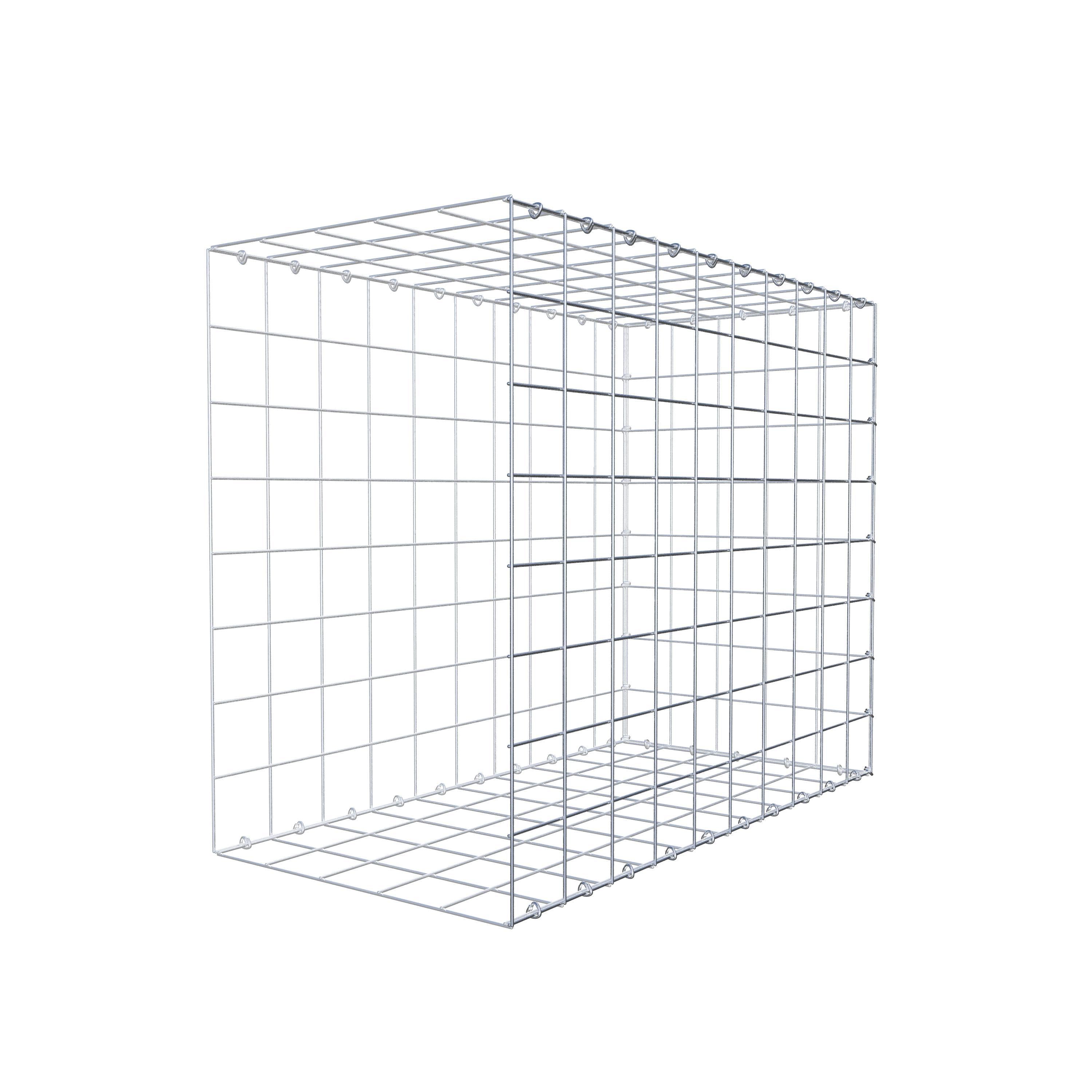 Typ 2 påbyggnadsgabion 100 cm x 80 cm x 50 cm (L x H x D), maskstorlek 10 cm x 10 cm, C-ring