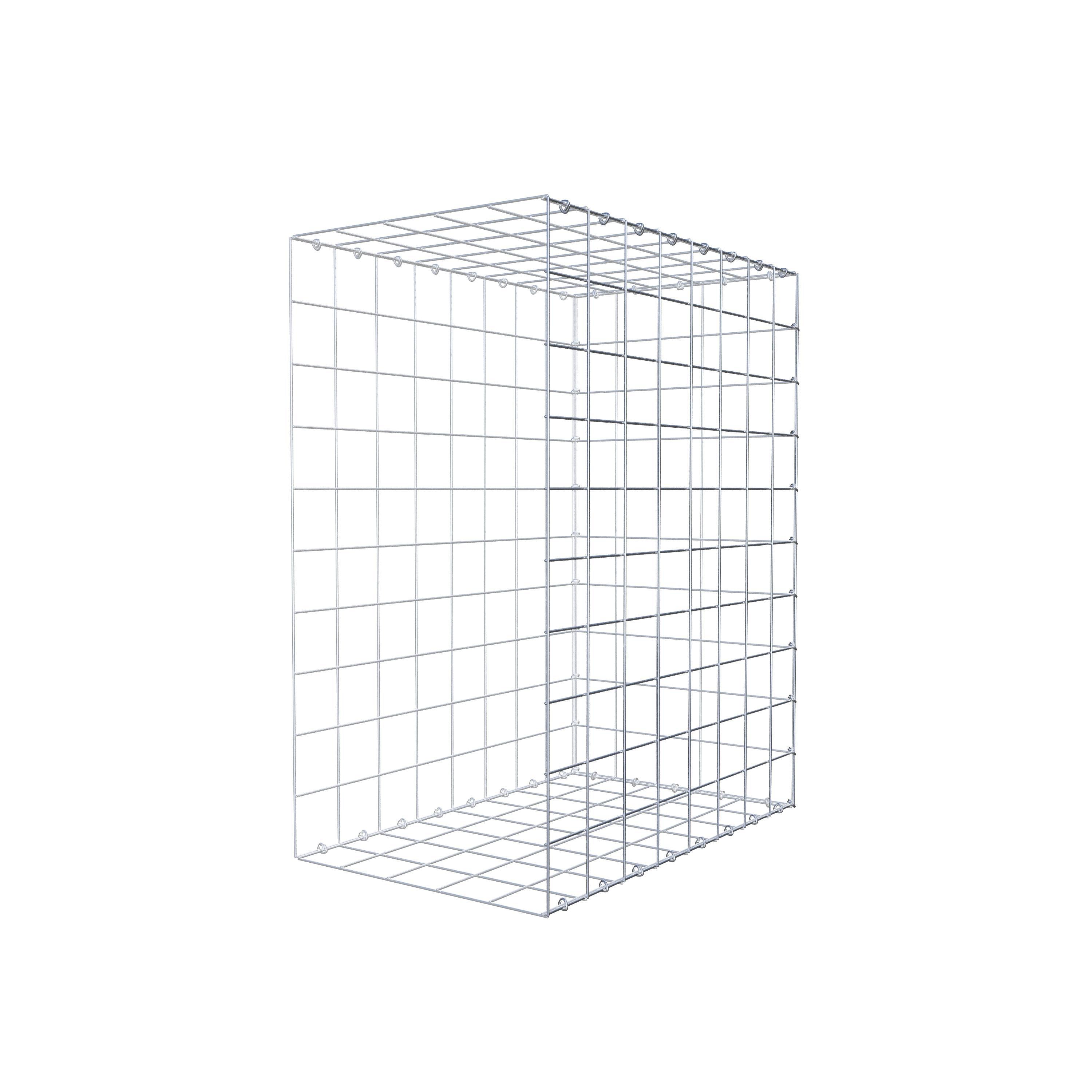 Typ 2 påbyggnadsgabion 100 cm x 80 cm x 50 cm (L x H x D), maskstorlek 10 cm x 10 cm, C-ring