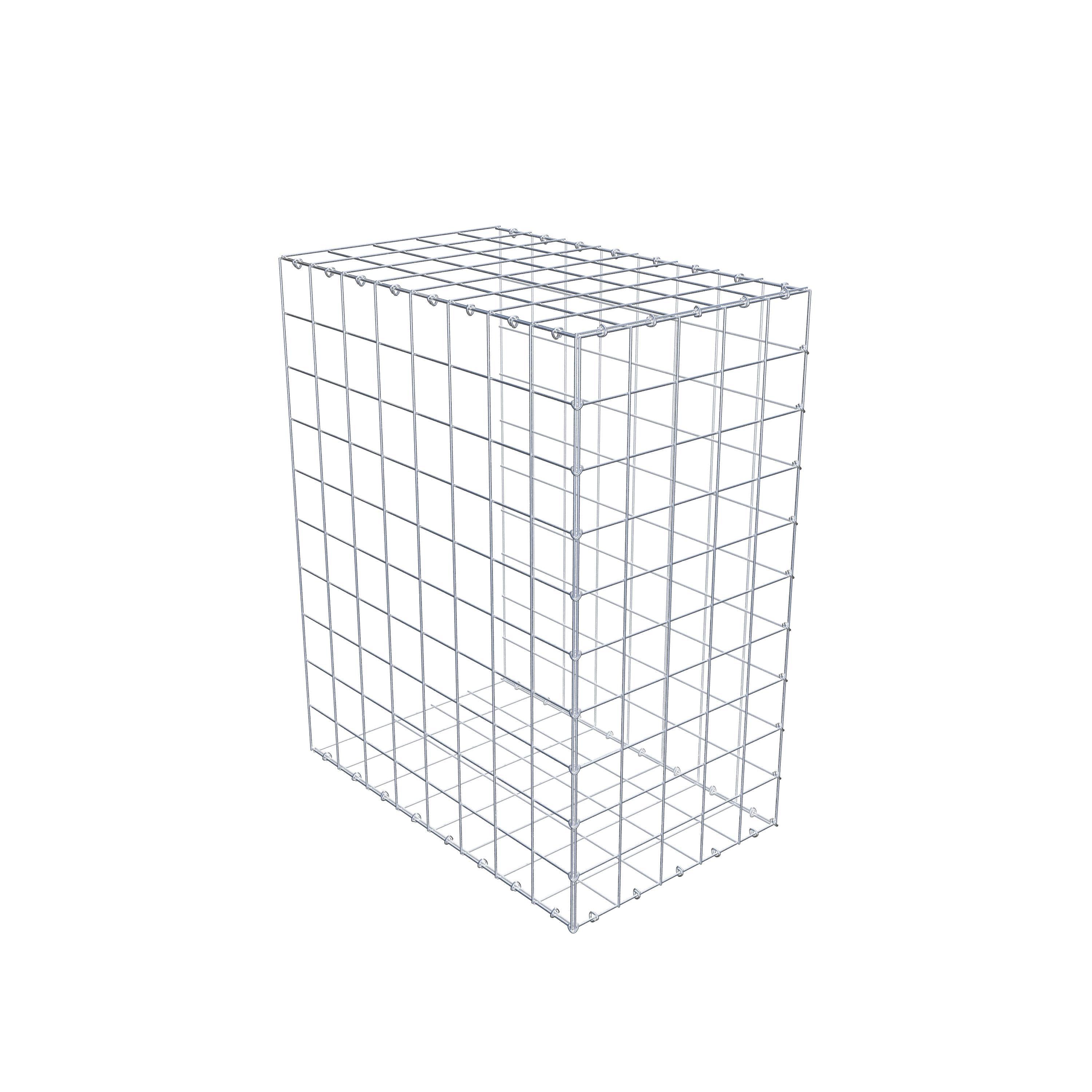 Typ 2 påbyggnadsgabion 100 cm x 80 cm x 50 cm (L x H x D), maskstorlek 10 cm x 10 cm, C-ring