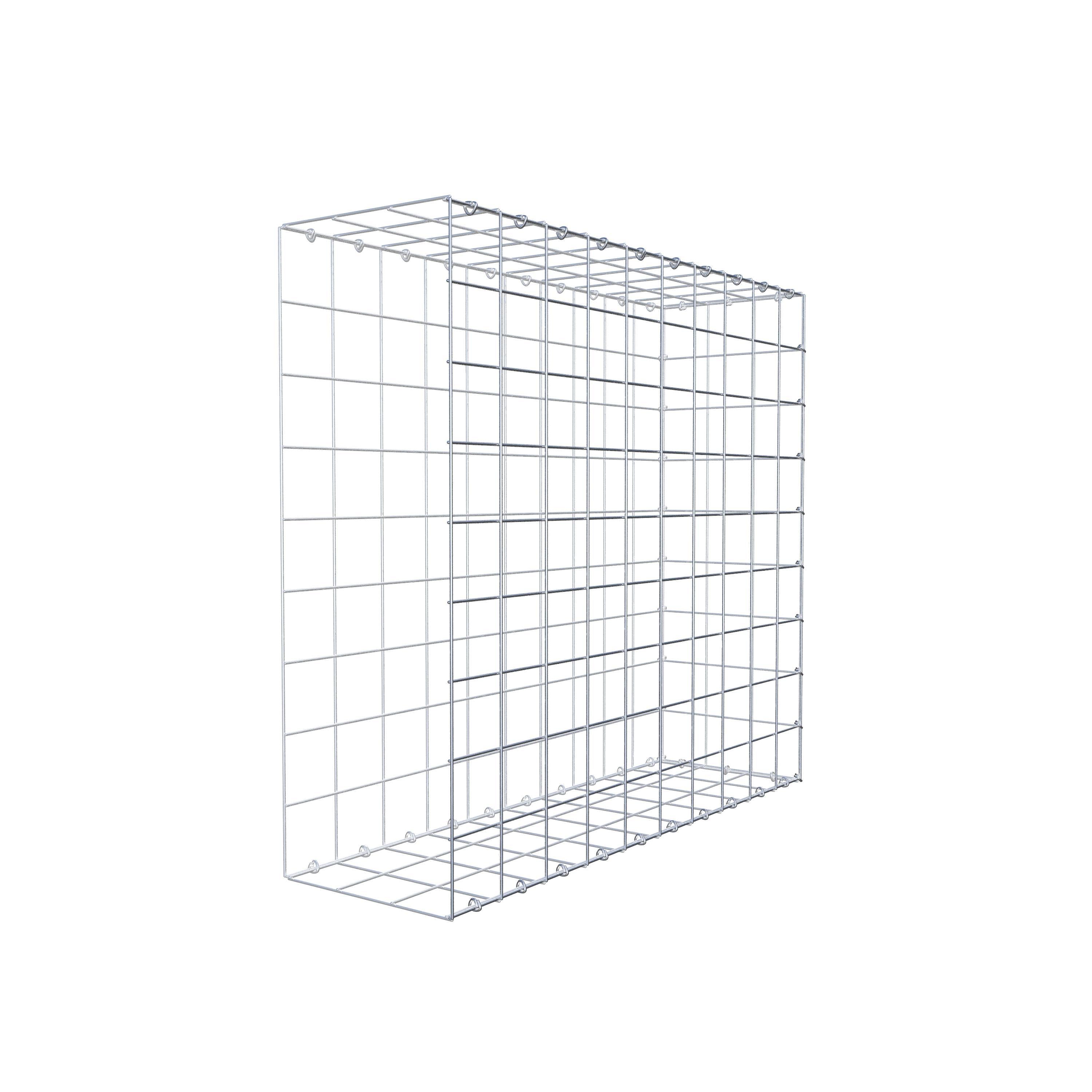 Fästbar gabion typ 2 100 cm x 90 cm x 30 cm (L x H x D), maskstorlek 10 cm x 10 cm, C-ring