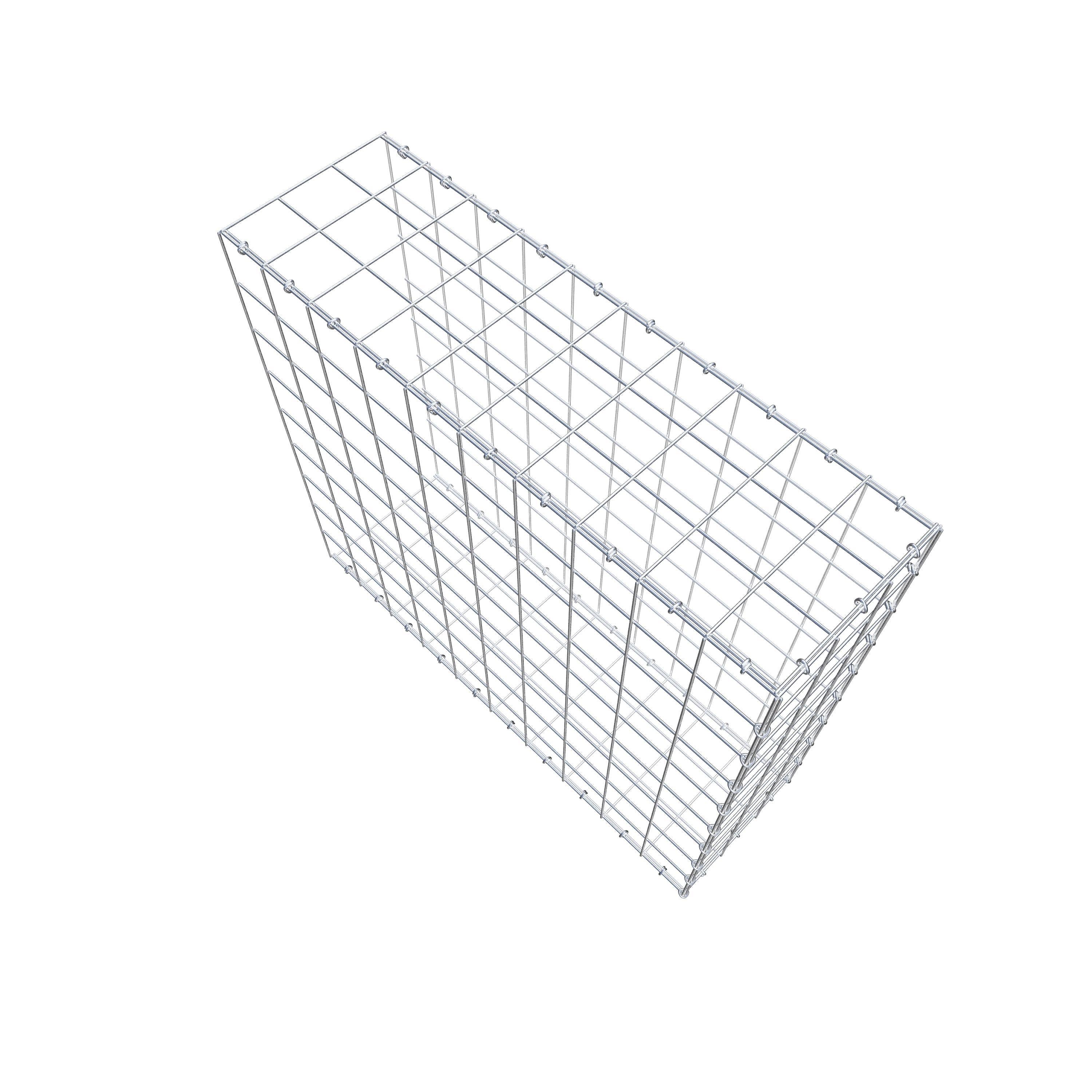 Bevestigbare schanskorf type 2 100 cm x 90 cm x 30 cm (L x H x D), maaswijdte 10 cm x 10 cm, C-ring