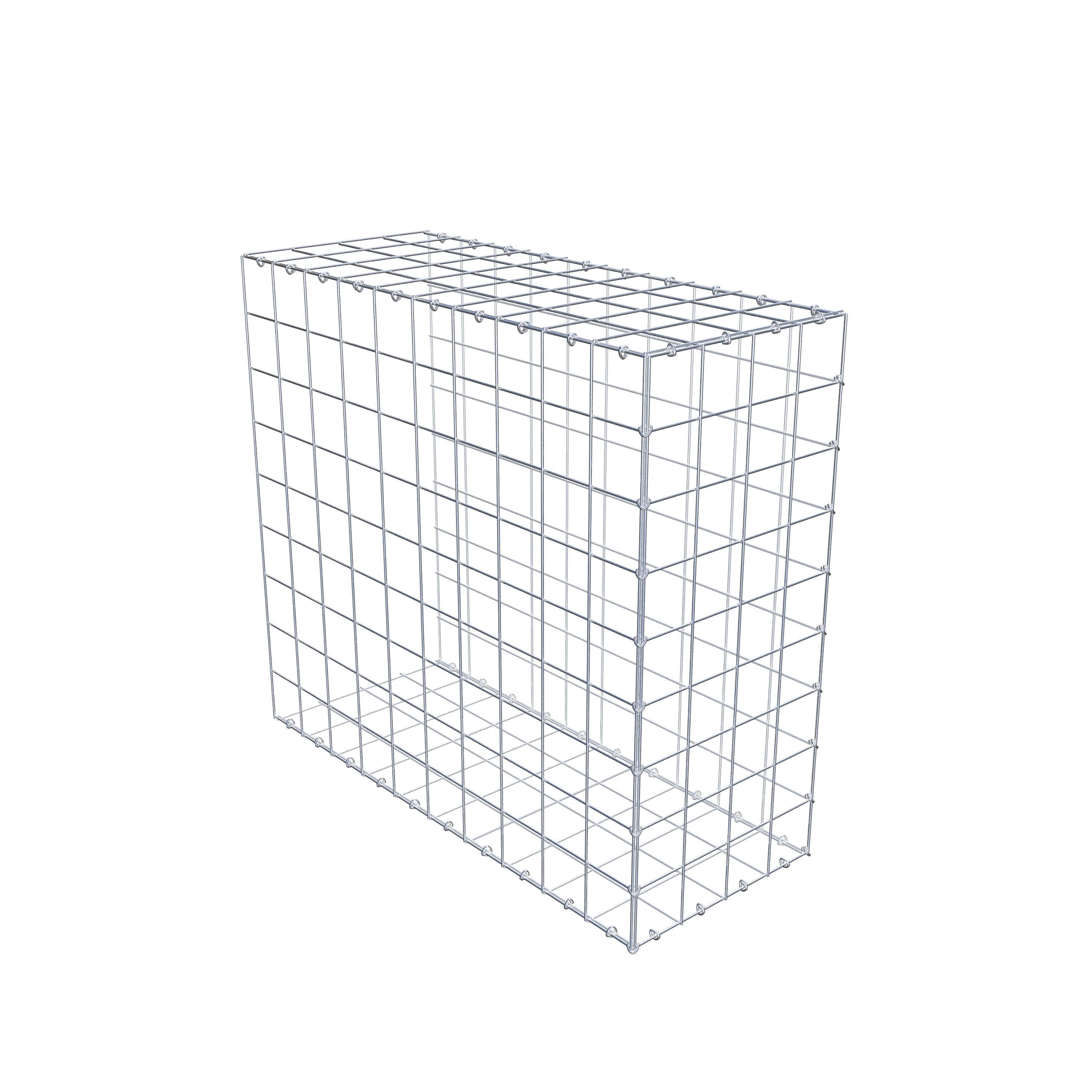 Typ 2 påbyggnadsgabion 100 cm x 90 cm x 40 cm (L x H x D), maskstorlek 10 cm x 10 cm, C-ring