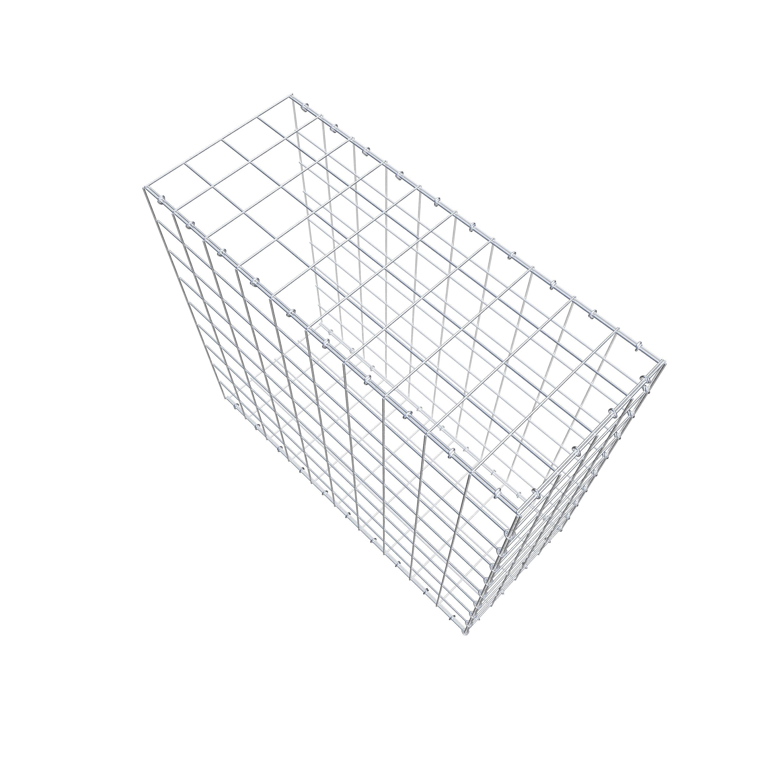 Typ 2 påbyggnadsgabion 100 cm x 90 cm x 40 cm (L x H x D), maskstorlek 10 cm x 10 cm, C-ring