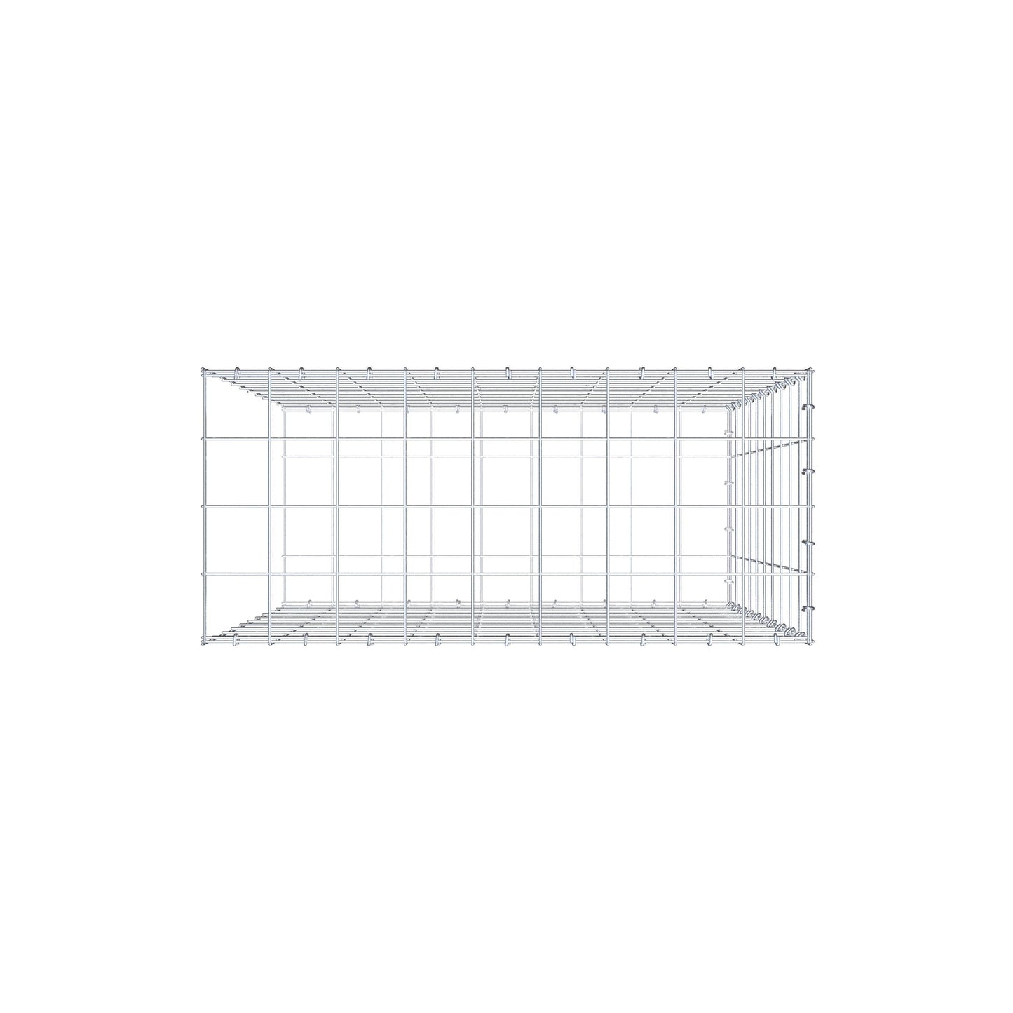 Anbaugabione Typ 2 100 cm x 90 cm x 40 cm (L x H x T), Maschenweite 10 cm x 10 cm, C-Ring