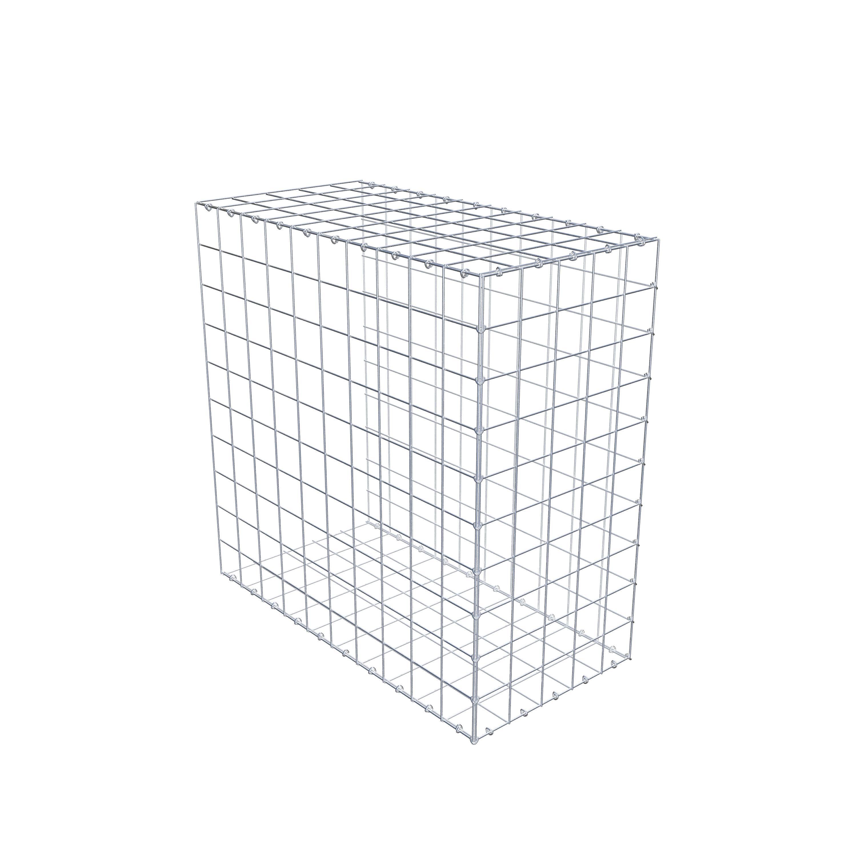 Monteret gabion type 2 100 cm x 100 cm x 50 cm (L x H x D), maskestørrelse 10 cm x 10 cm, C-ring