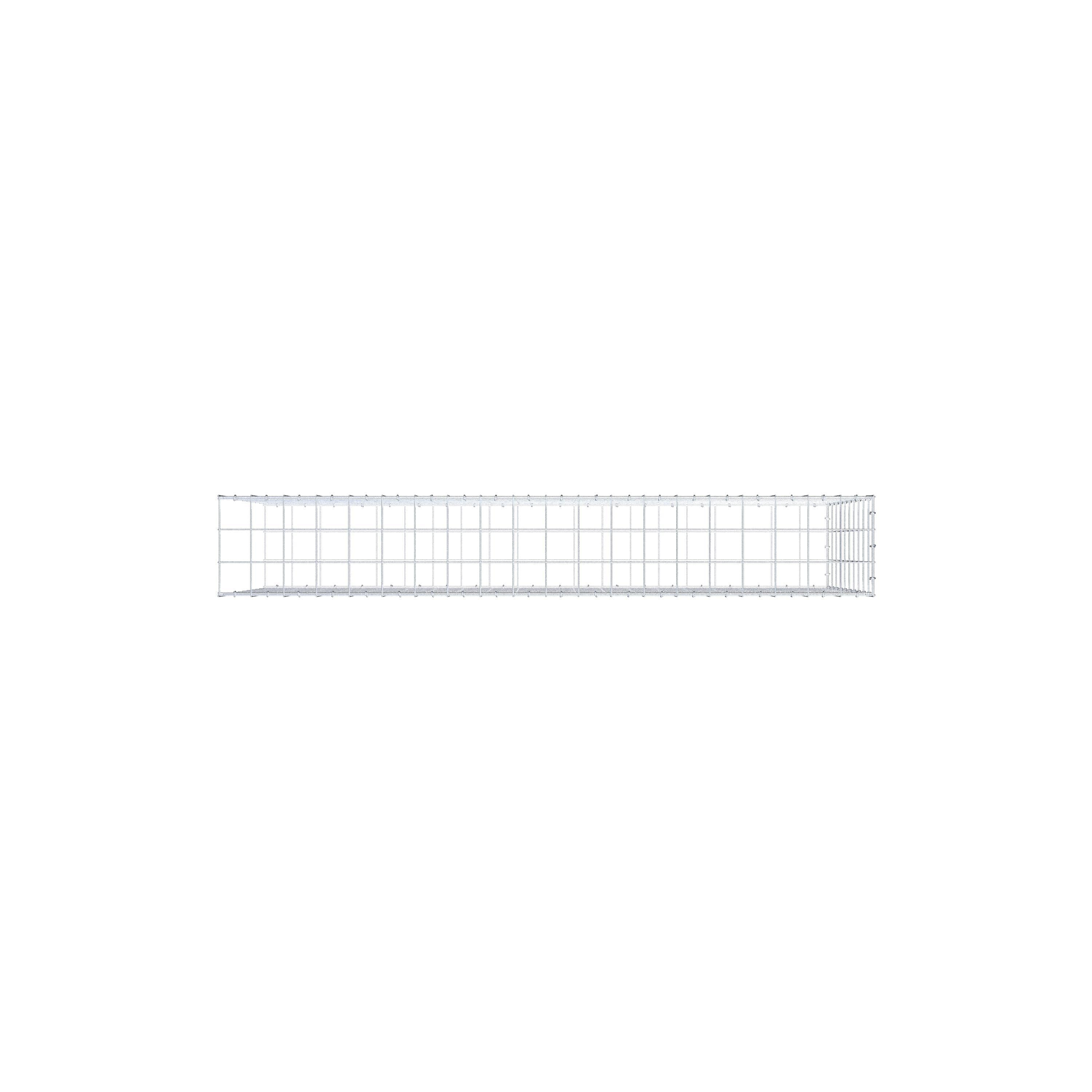 Gavión complementario de tipo 2 200 cm x 100 cm x 30 cm (L x A x P), malla 10 cm x 10 cm, anillo en C