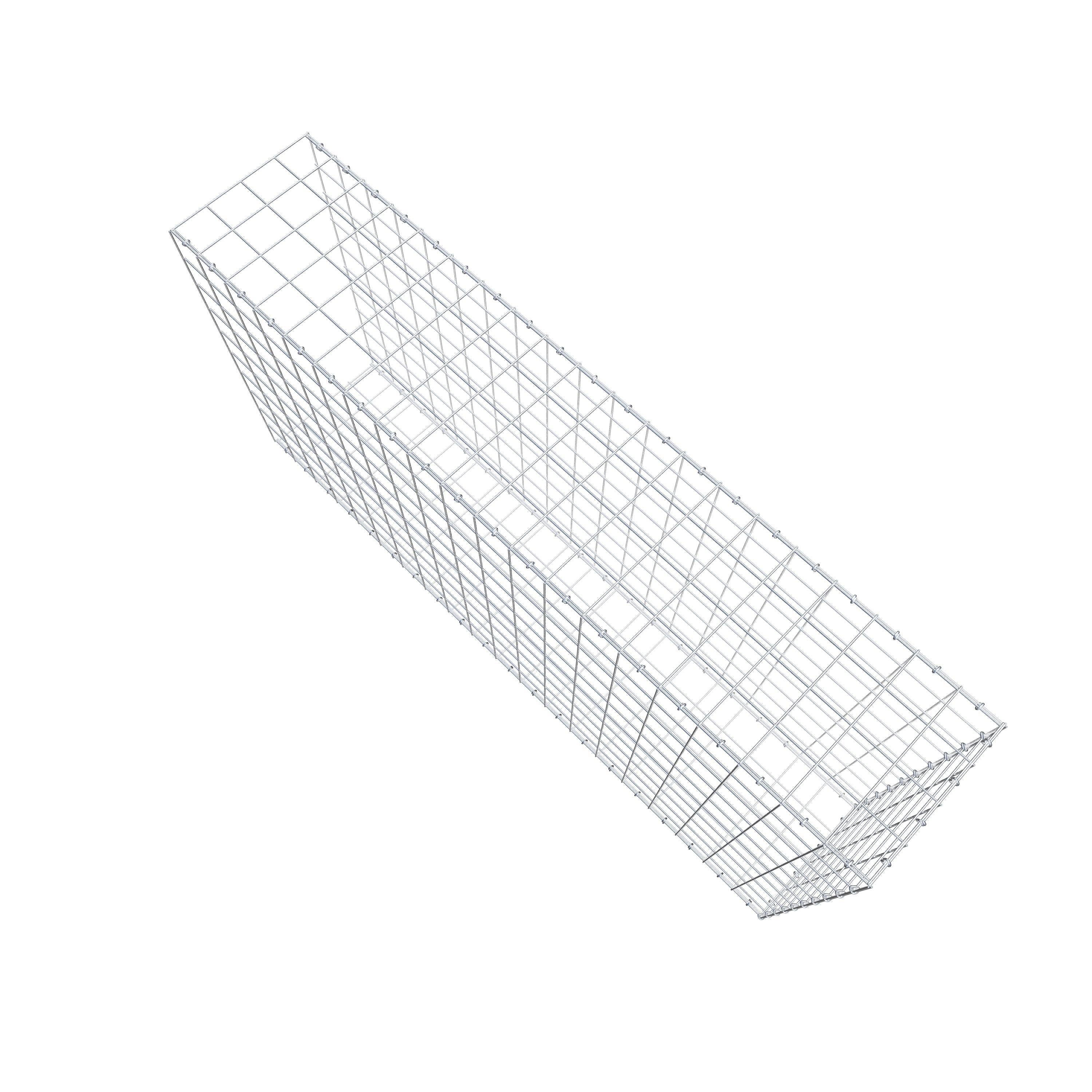 Fourche rapportée type 2 200 cm x 100 cm x 40 cm (L x H x P), maille 10 cm x 10 cm, anneau en C