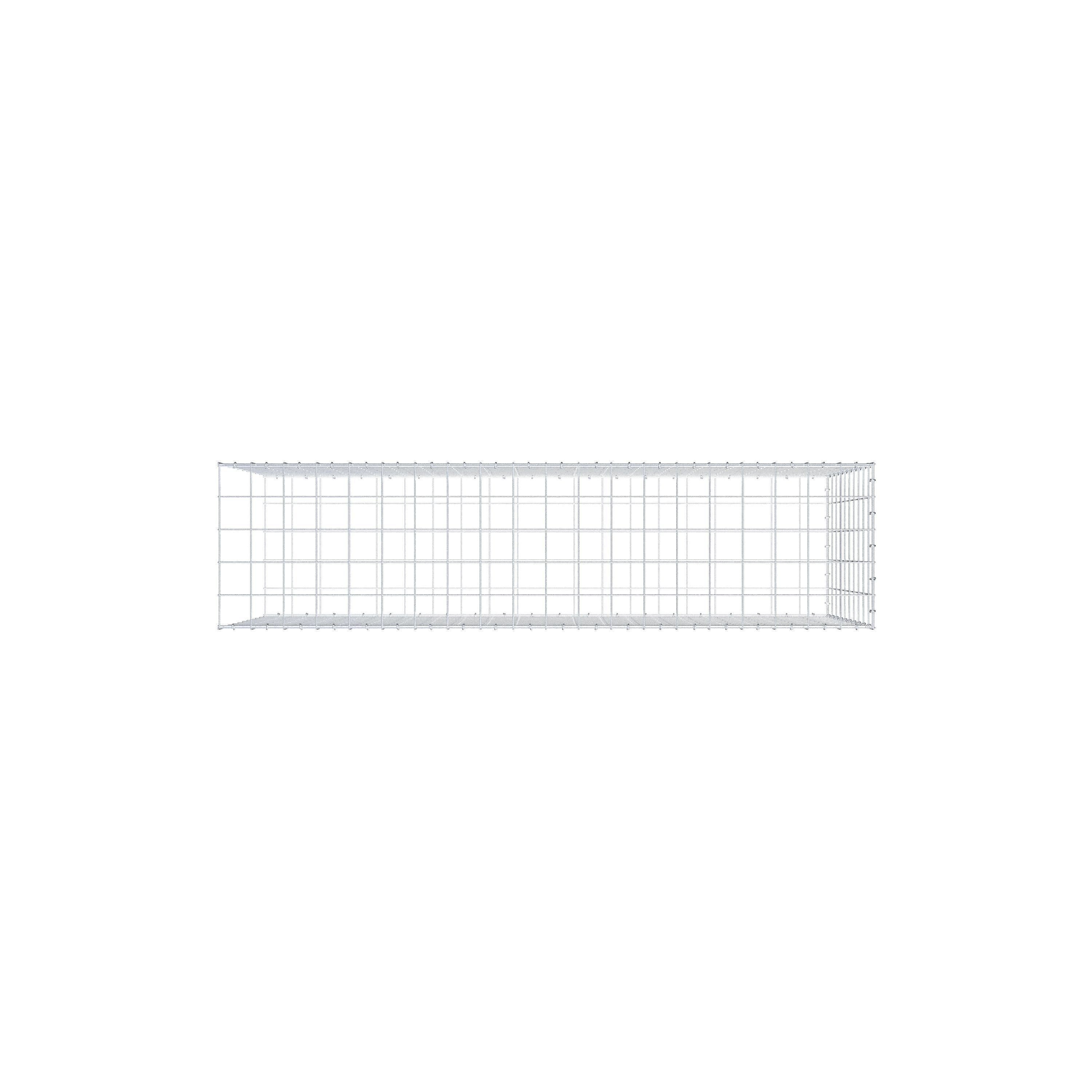 Fourche rapportée type 2 200 cm x 100 cm x 50 cm (L x H x P), mailles 10 cm x 10 cm, anneau en C