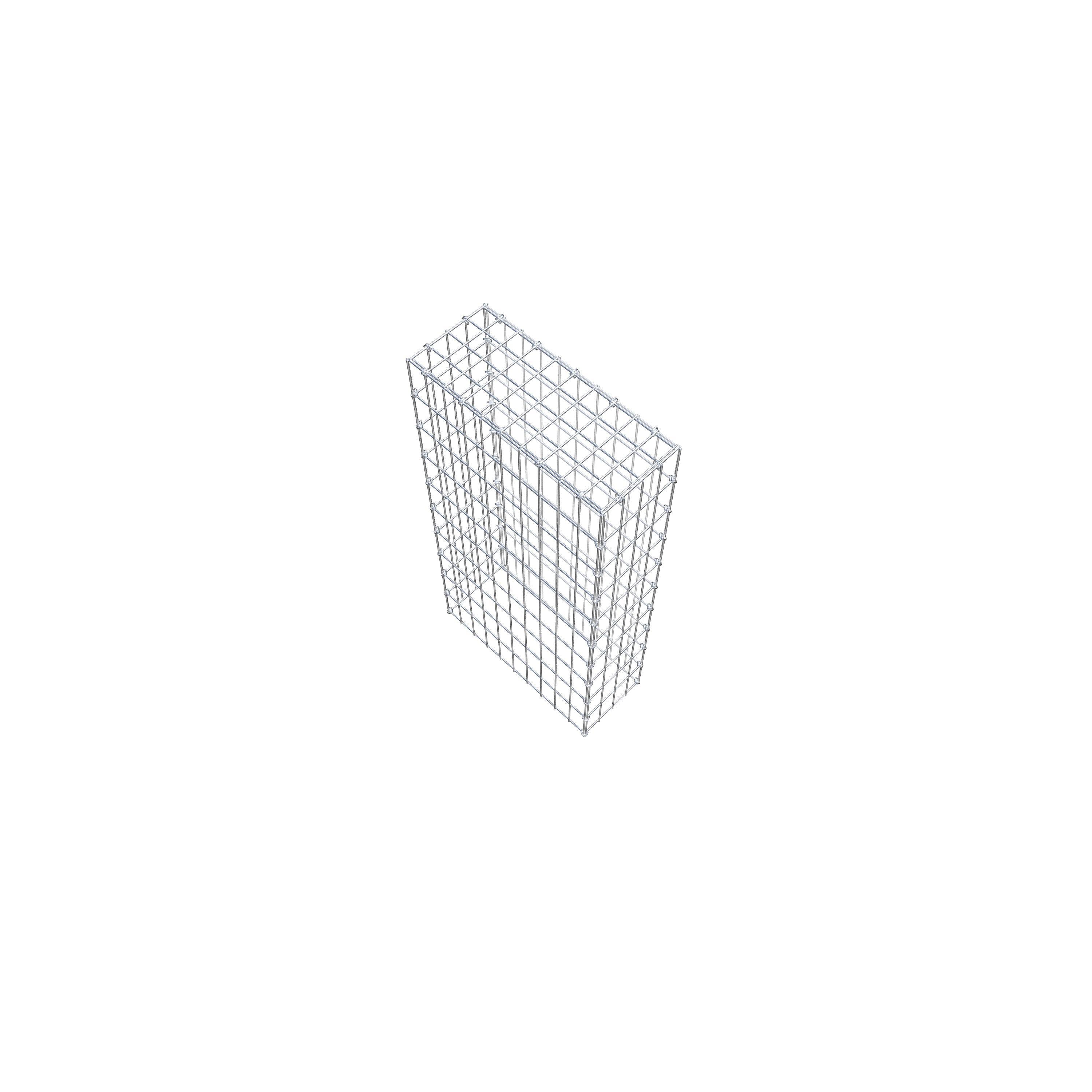 Typ 3 påbyggnadsgabion 100 cm x 50 cm x 20 cm (L x H x D), maskstorlek 5 cm x 10 cm, C-ring