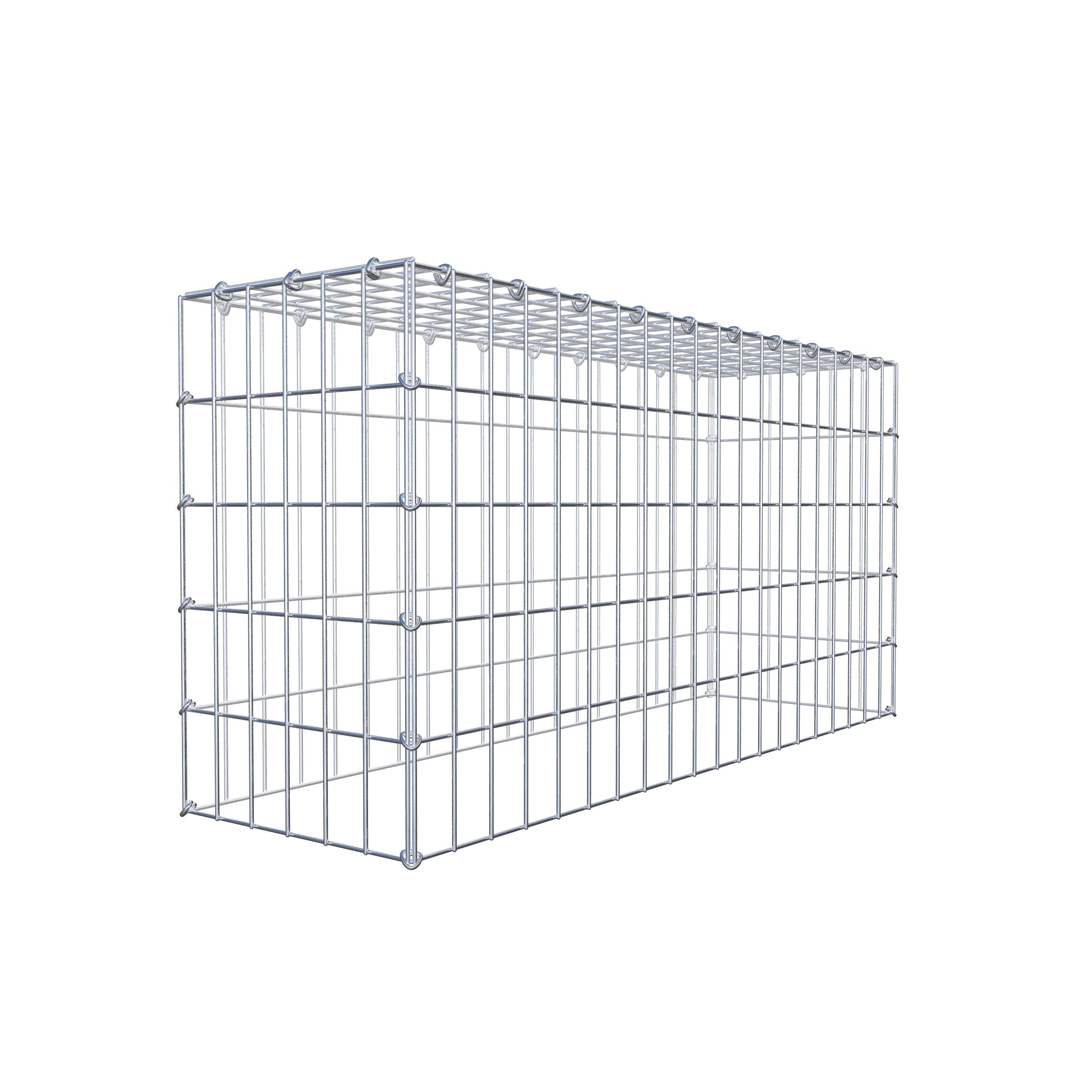 Typ 3 påbyggnadsgabion 100 cm x 50 cm x 30 cm (L x H x D), maskstorlek 5 cm x 10 cm, C-ring