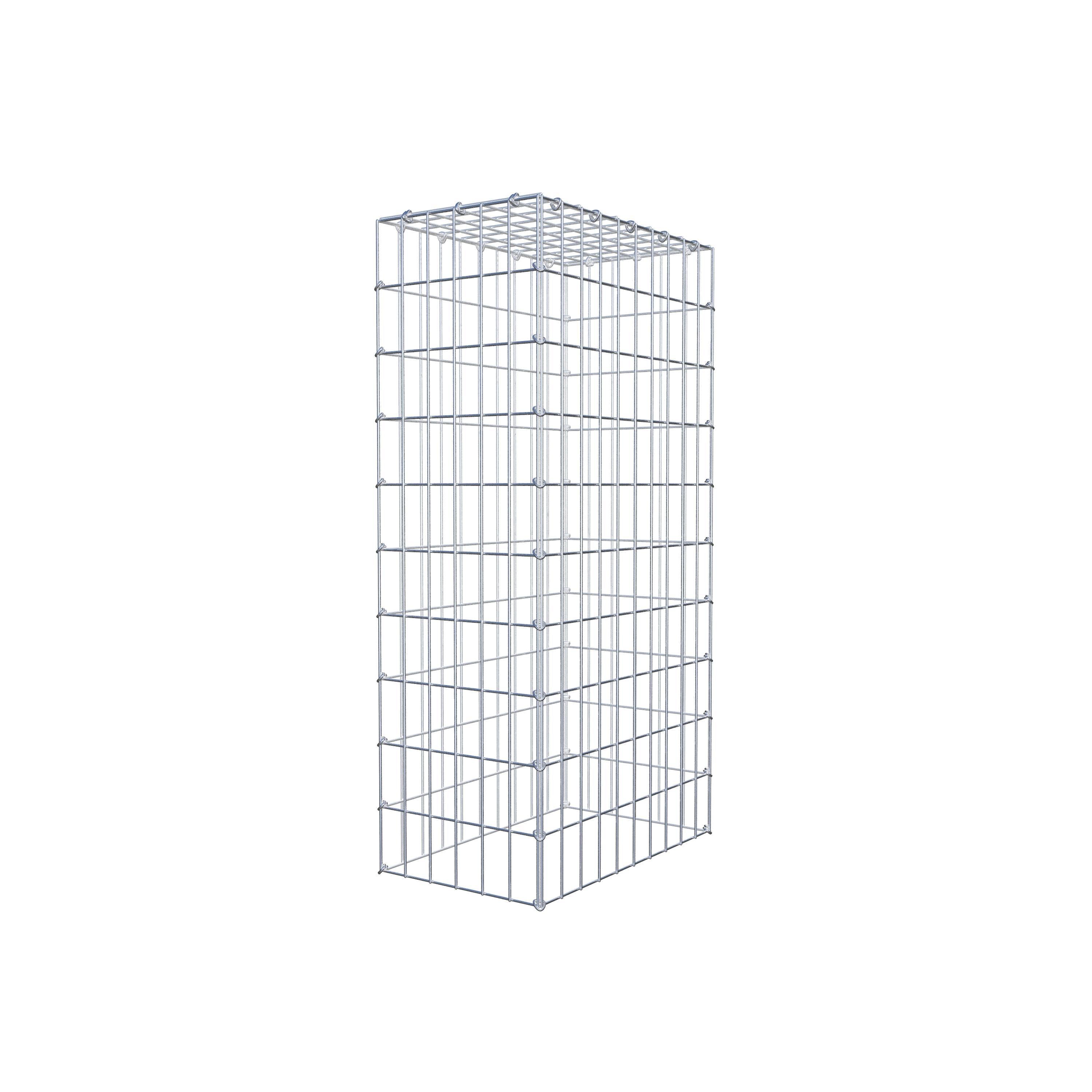 Typ 3 påbyggnadsgabion 100 cm x 50 cm x 30 cm (L x H x D), maskstorlek 5 cm x 10 cm, C-ring