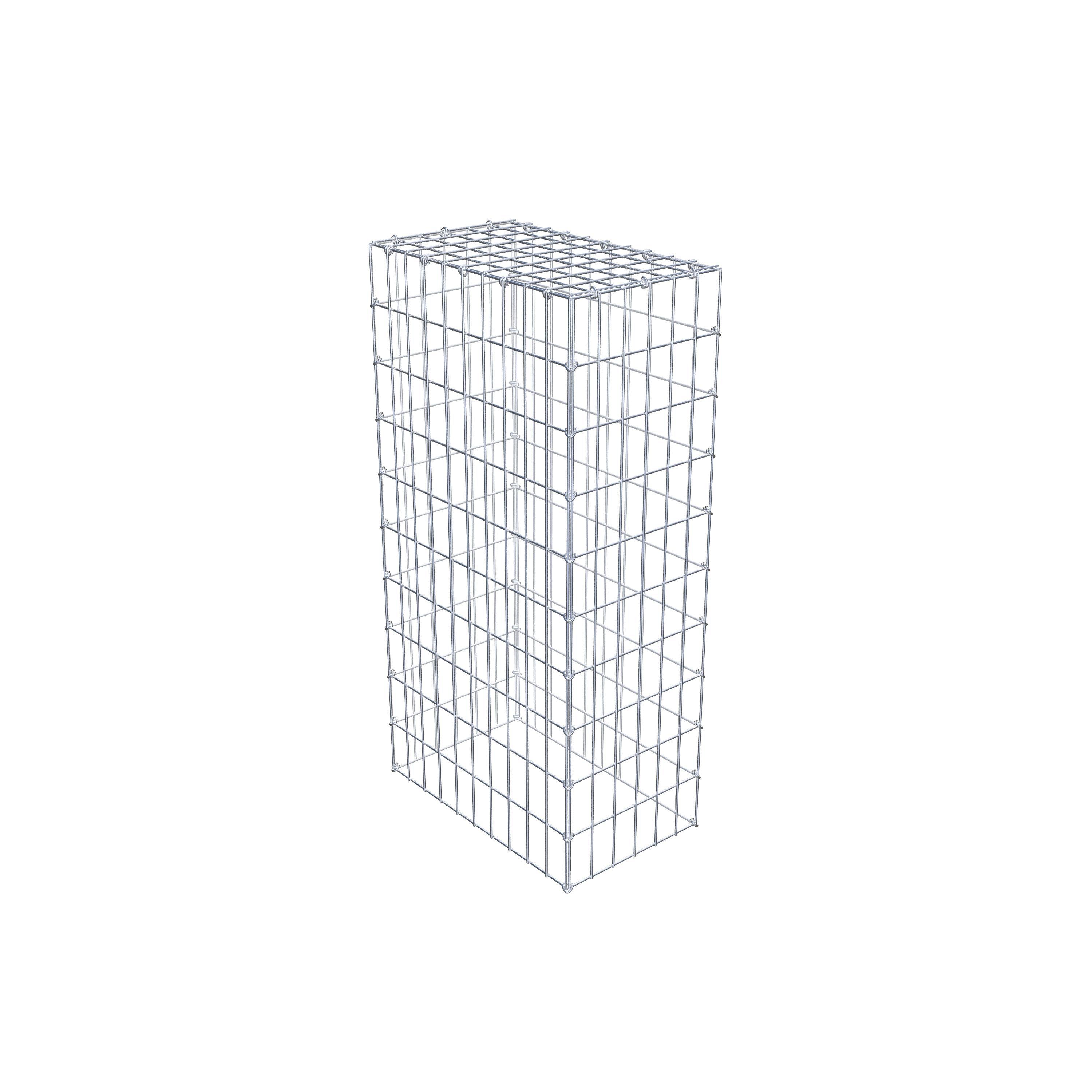 Typ 3 påbyggnadsgabion 100 cm x 50 cm x 30 cm (L x H x D), maskstorlek 5 cm x 10 cm, C-ring