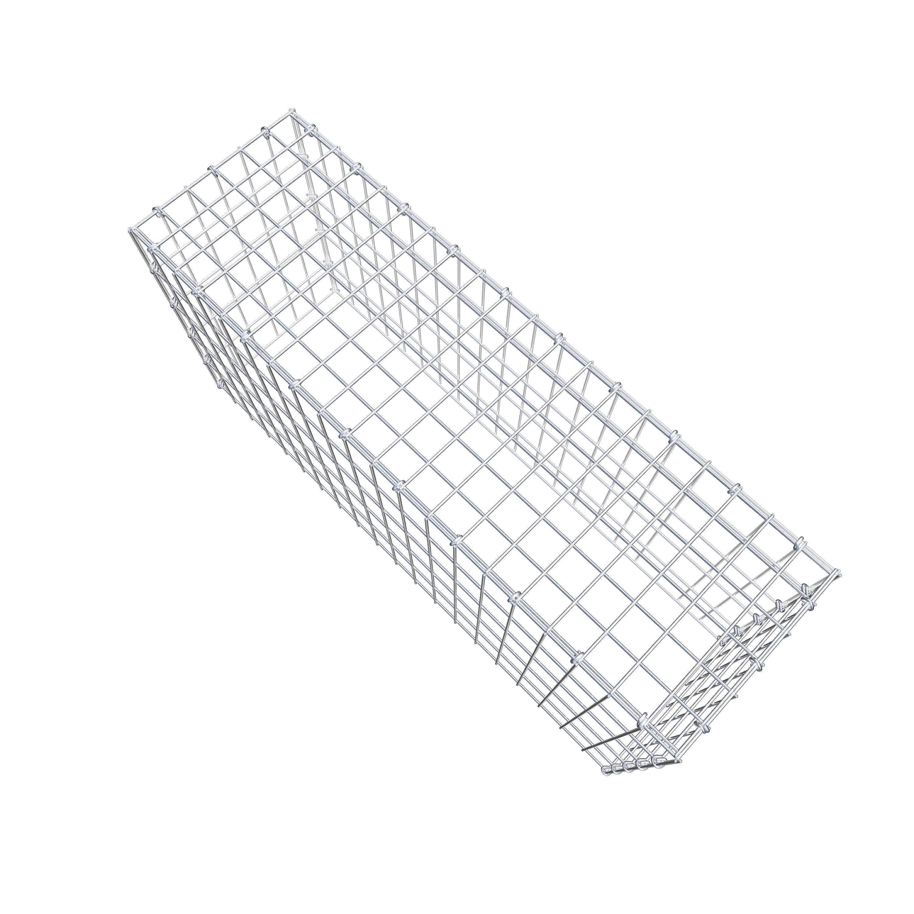 Typ 3 påbyggnadsgabion 100 cm x 50 cm x 30 cm (L x H x D), maskstorlek 5 cm x 10 cm, C-ring