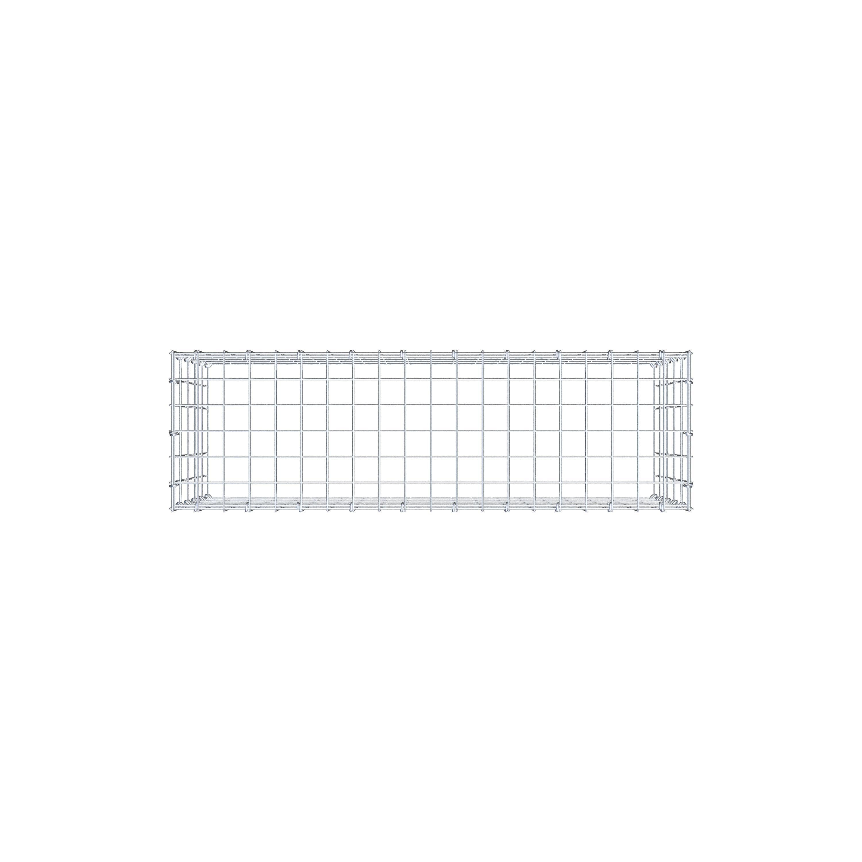 Typ 3 påbyggnadsgabion 100 cm x 50 cm x 30 cm (L x H x D), maskstorlek 5 cm x 10 cm, C-ring