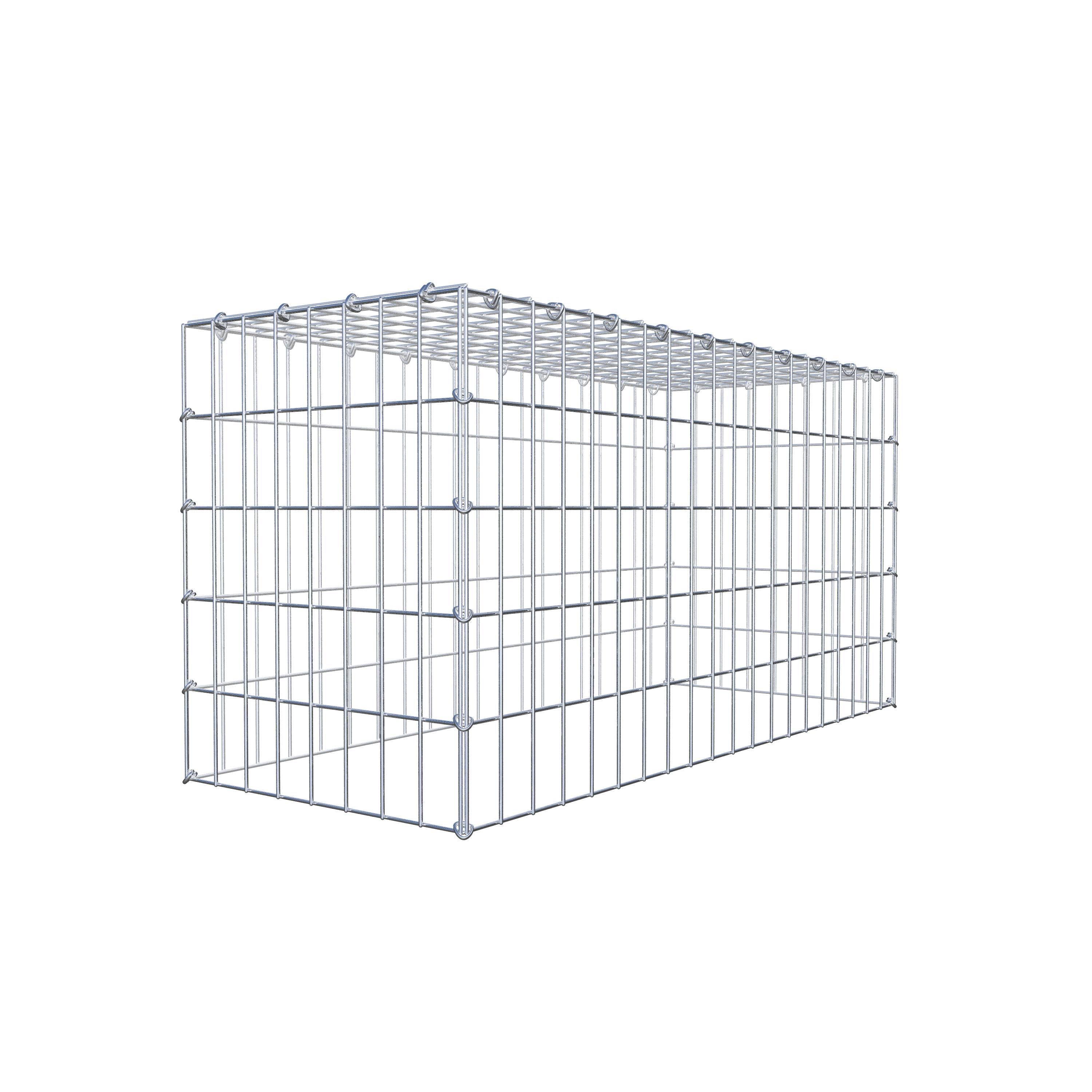 Typ 3 påbyggnadsgabion 100 cm x 50 cm x 40 cm (L x H x D), maskstorlek 5 cm x 10 cm, C-ring