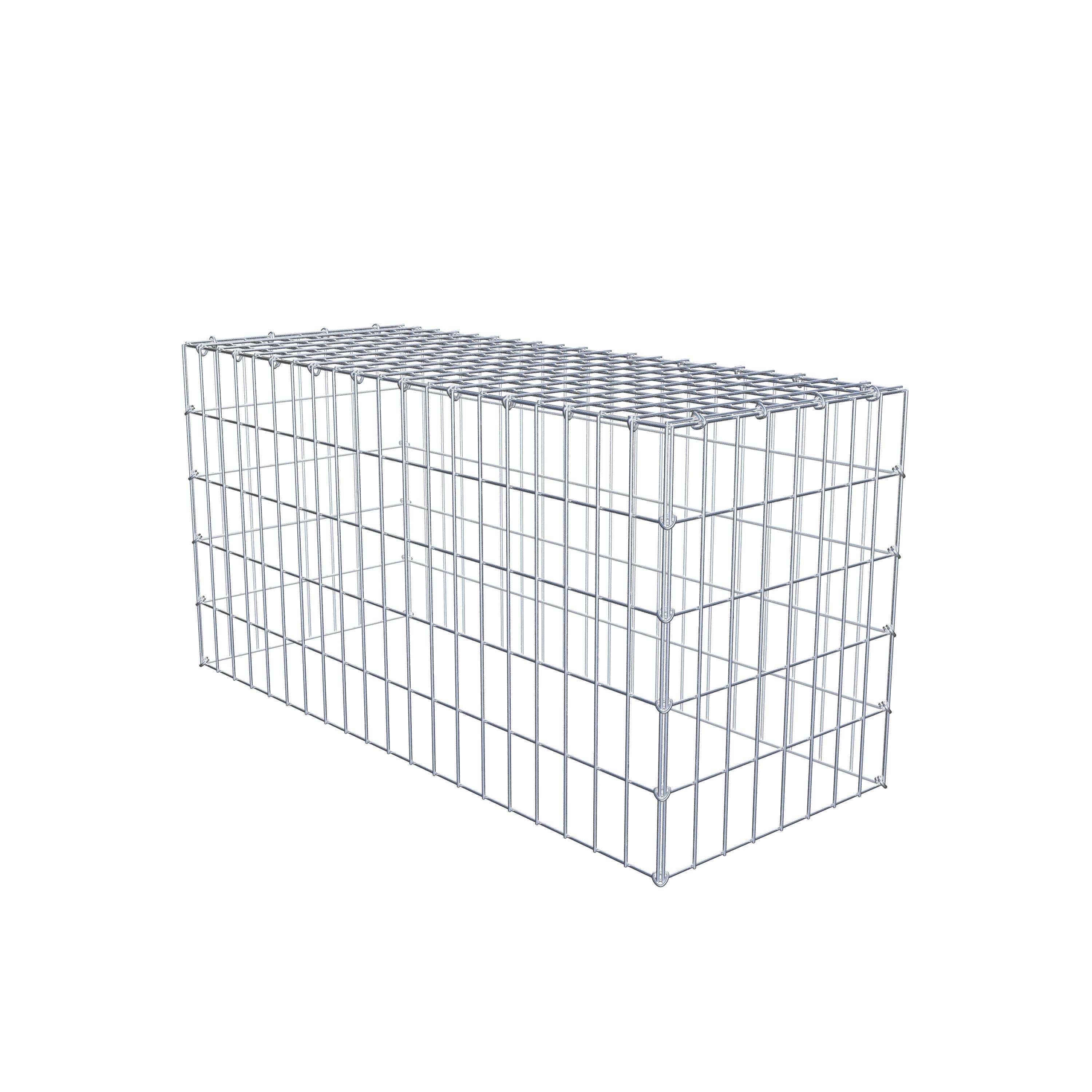 Monteret gabion type 3 100 cm x 50 cm x 40 cm (L x H x D), maskestørrelse 5 cm x 10 cm, C-ring