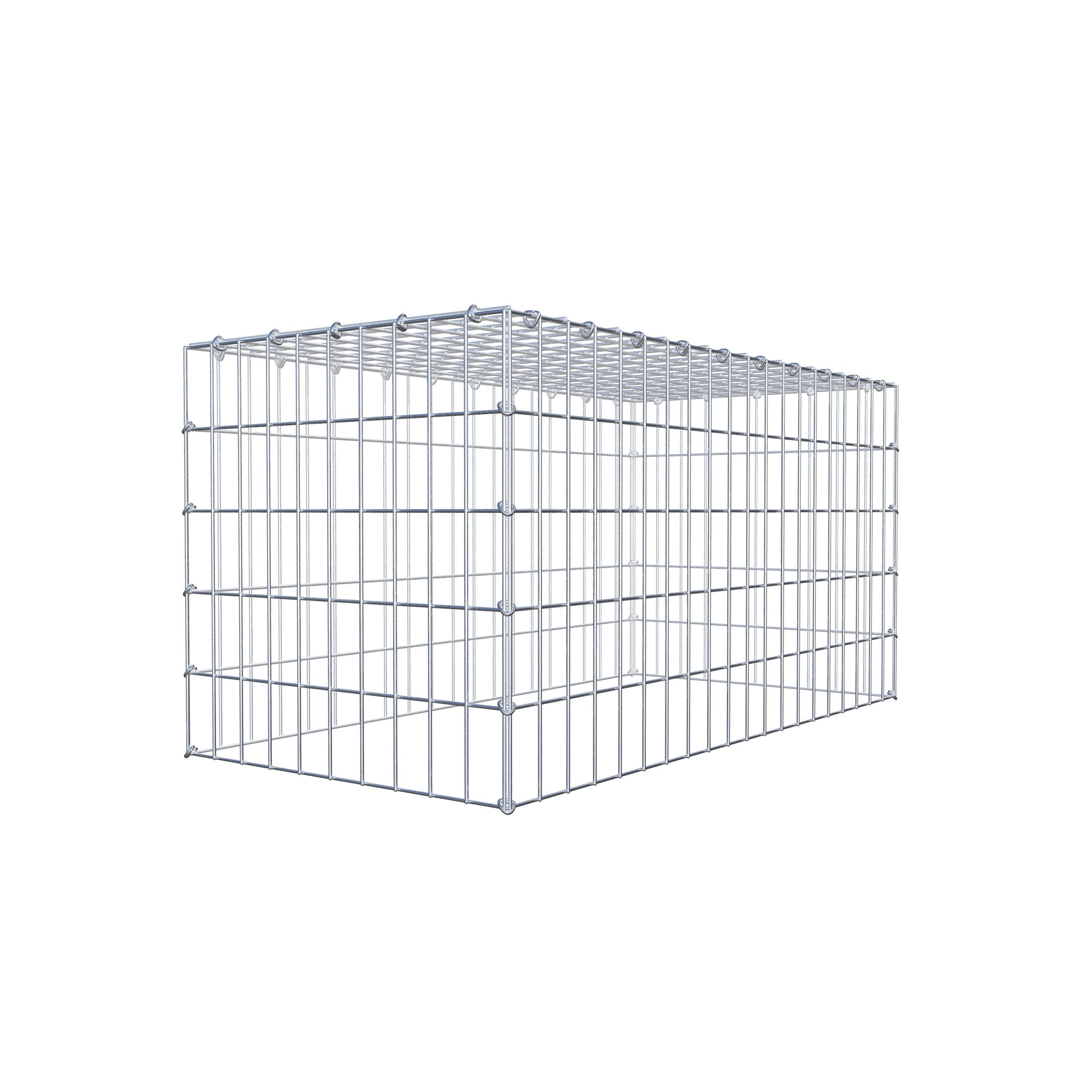 Typ 3 påbyggnadsgabion 100 cm x 50 cm x 50 cm (L x H x D), maskstorlek 5 cm x 10 cm, C-ring