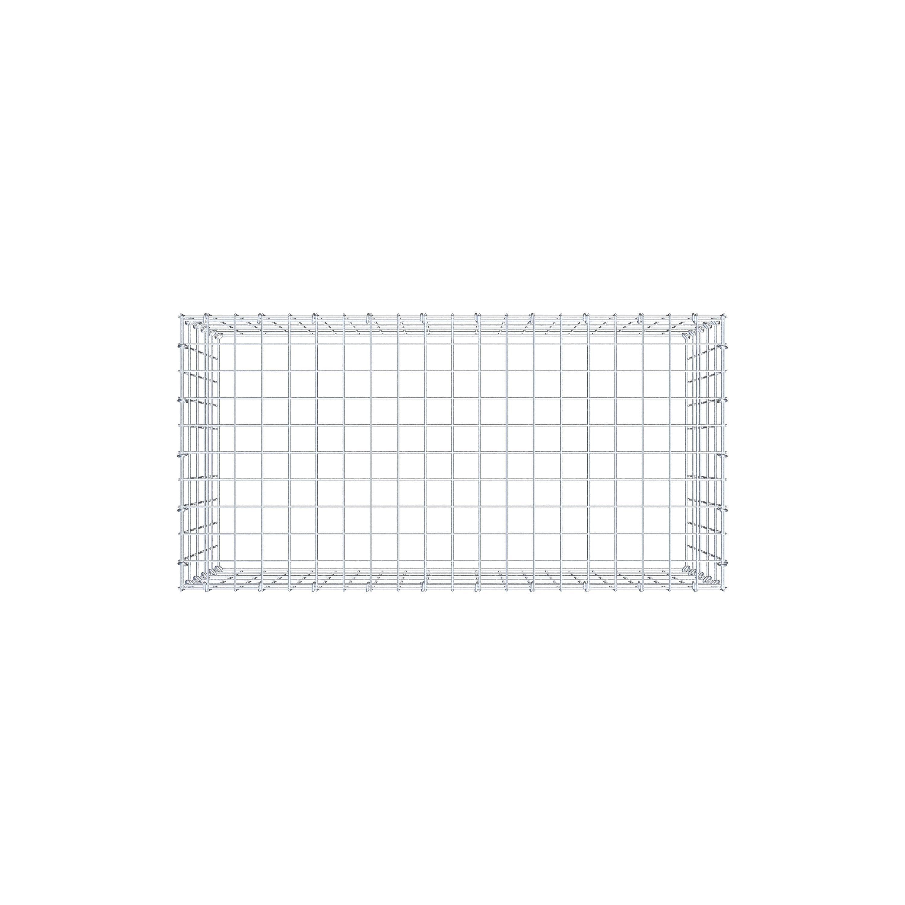 Typ 3 påbyggnadsgabion 100 cm x 50 cm x 50 cm (L x H x D), maskstorlek 5 cm x 10 cm, C-ring