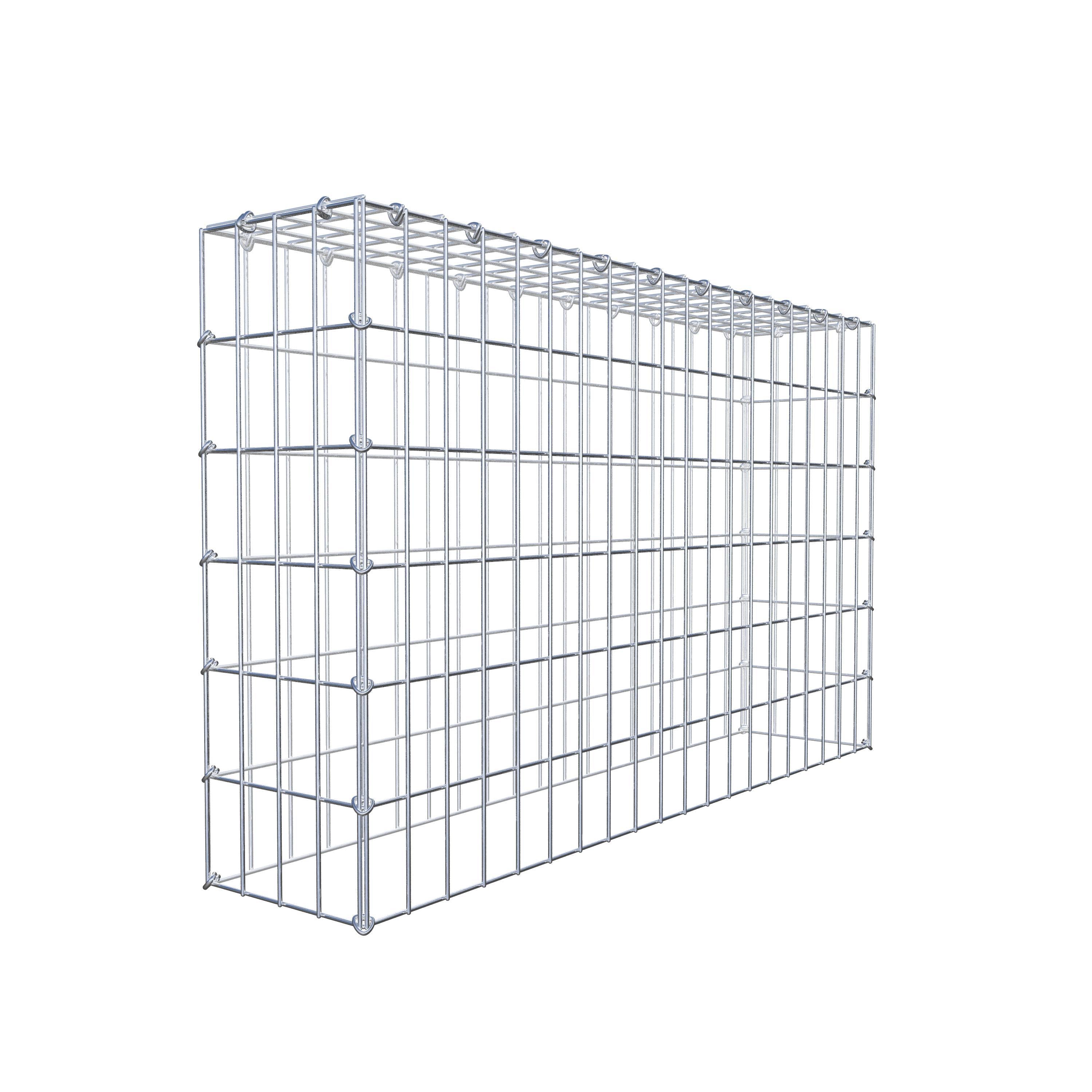 Typ 3 påbyggnadsgabion 100 cm x 60 cm x 20 cm (L x H x D), maskstorlek 5 cm x 10 cm, C-ring