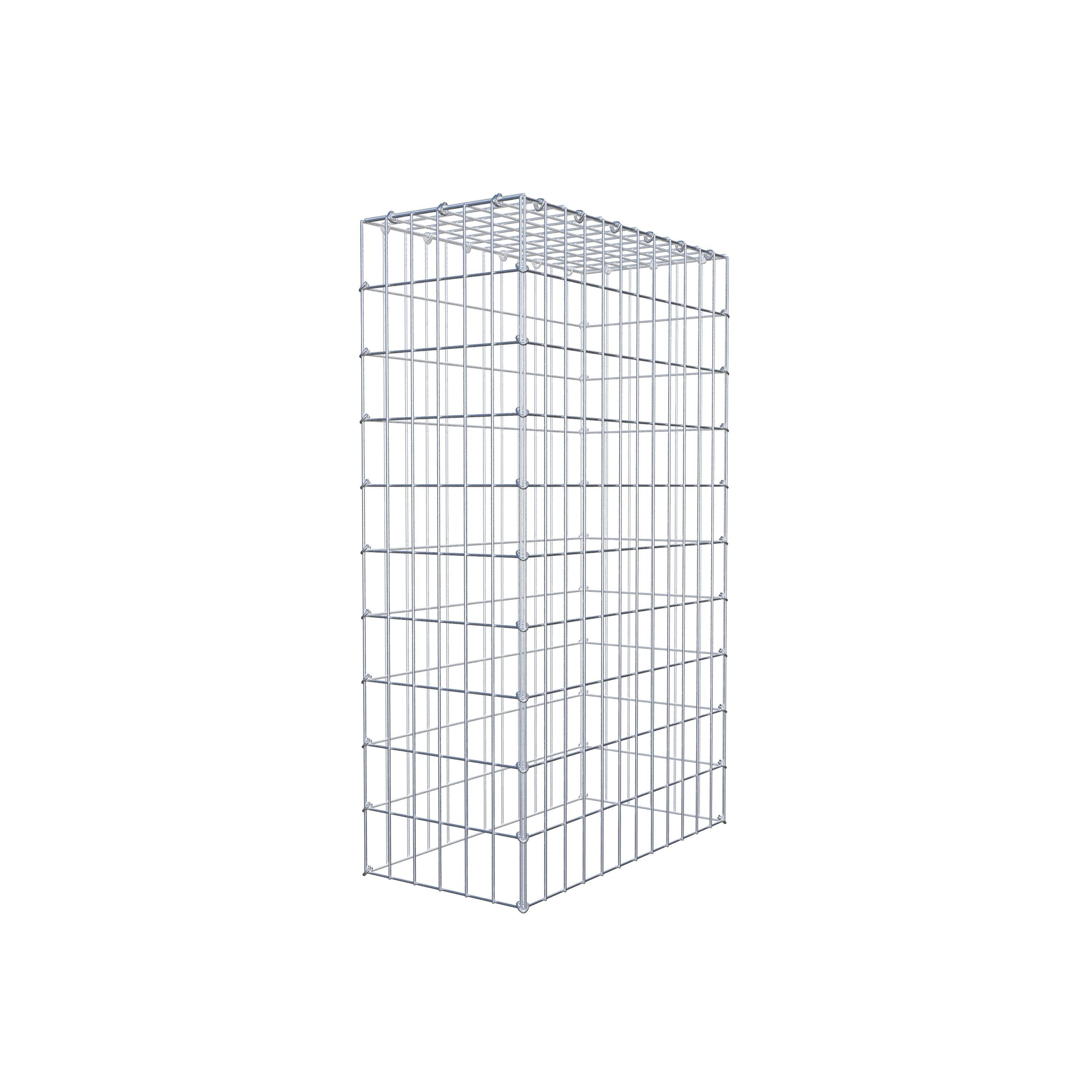 Typ 3 påbyggnadsgabion 100 cm x 60 cm x 30 cm (L x H x D), maskstorlek 5 cm x 10 cm, C-ring