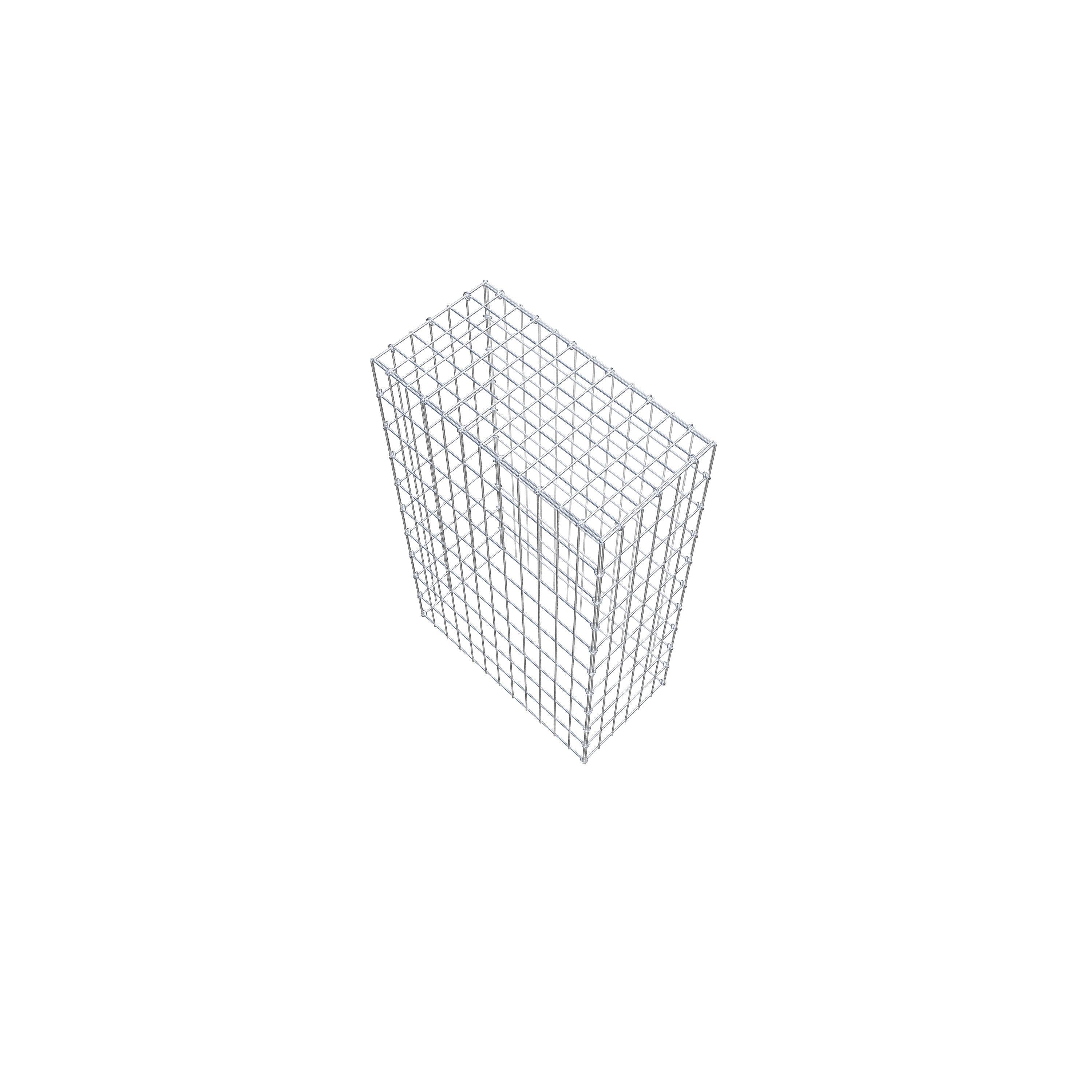 Typ 3 påbyggnadsgabion 100 cm x 60 cm x 30 cm (L x H x D), maskstorlek 5 cm x 10 cm, C-ring