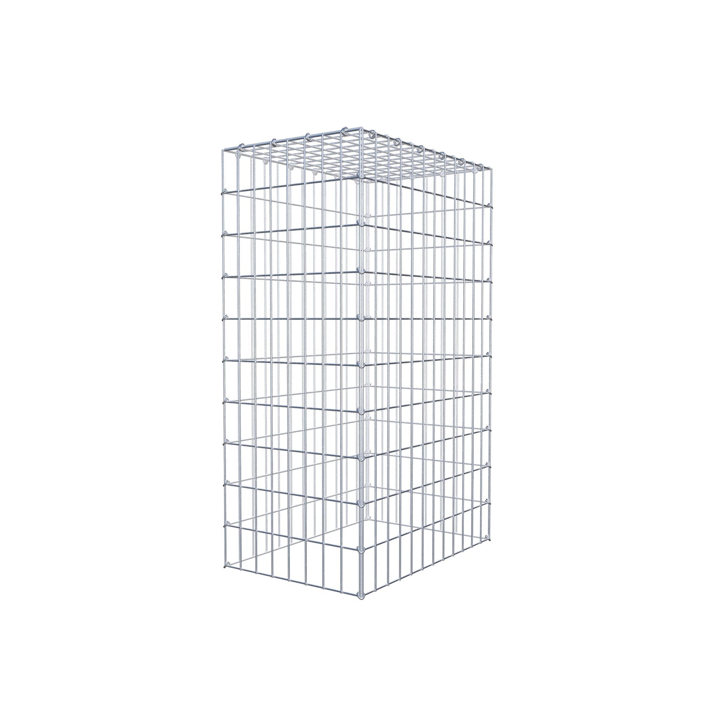 Mounted gabion type 3 100 cm x 60 cm x 40 cm (L x H x D), mesh size 5 cm x 10 cm, C-ring