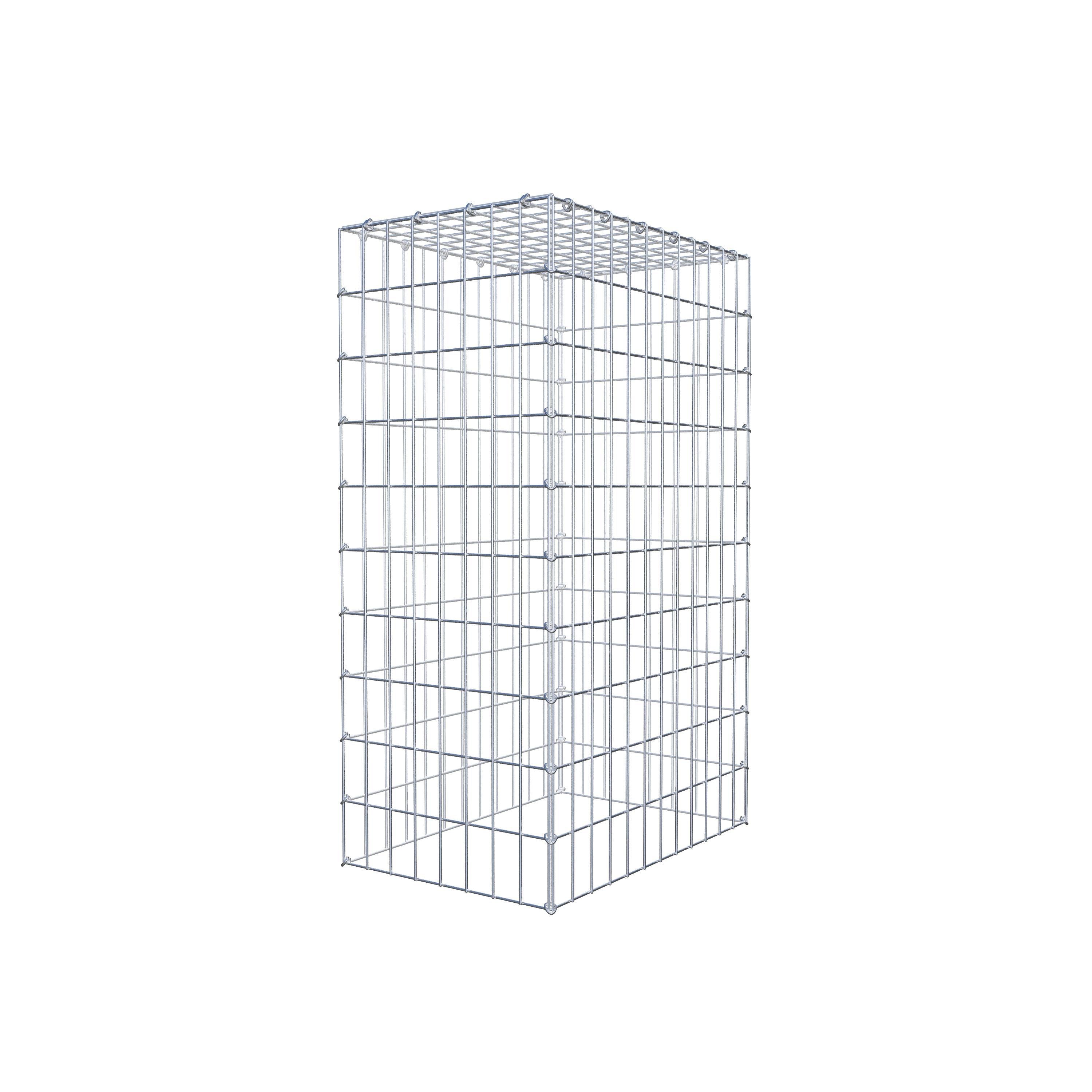 Typ 3 påbyggnadsgabion 100 cm x 60 cm x 40 cm (L x H x D), maskstorlek 5 cm x 10 cm, C-ring