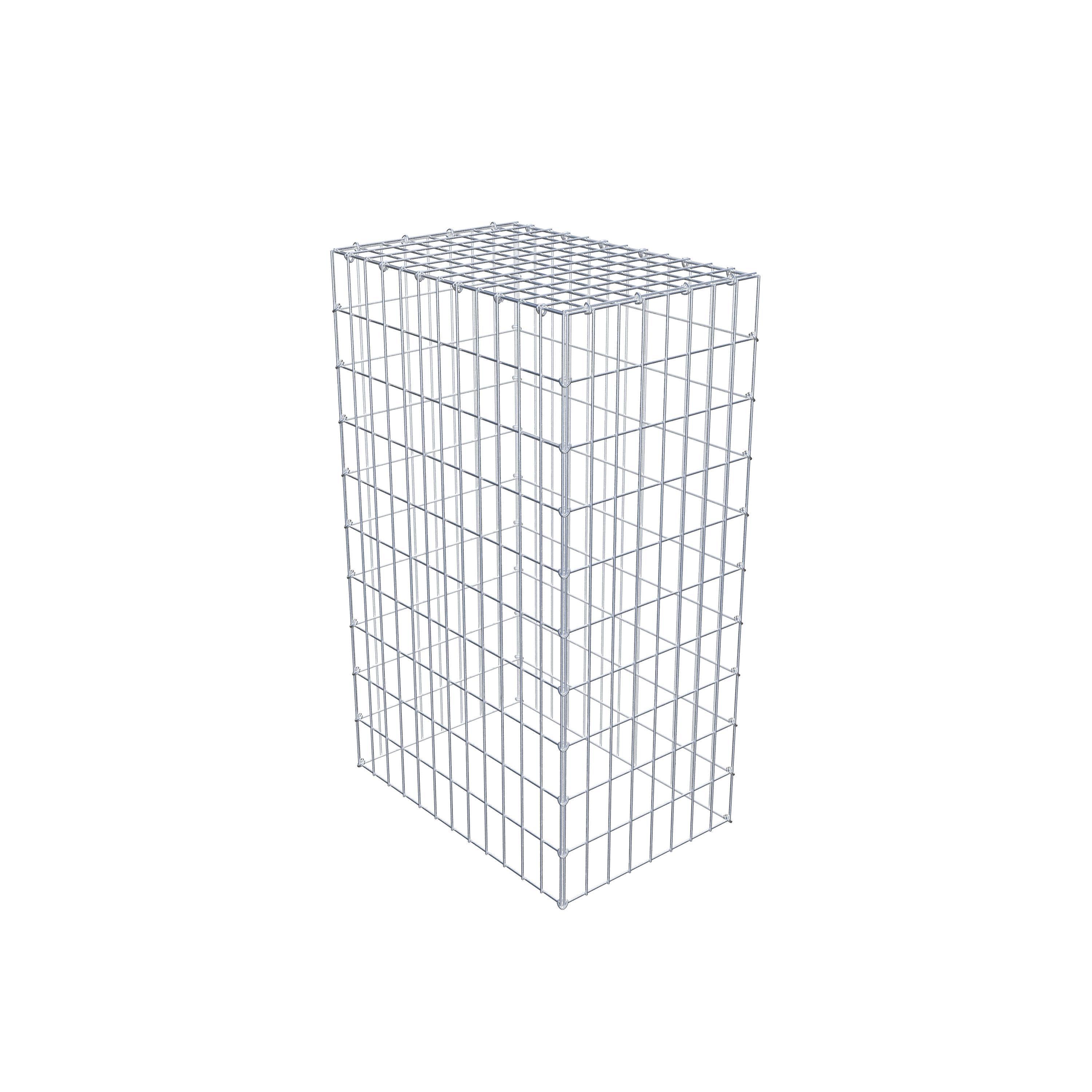 Typ 3 påbyggnadsgabion 100 cm x 60 cm x 40 cm (L x H x D), maskstorlek 5 cm x 10 cm, C-ring