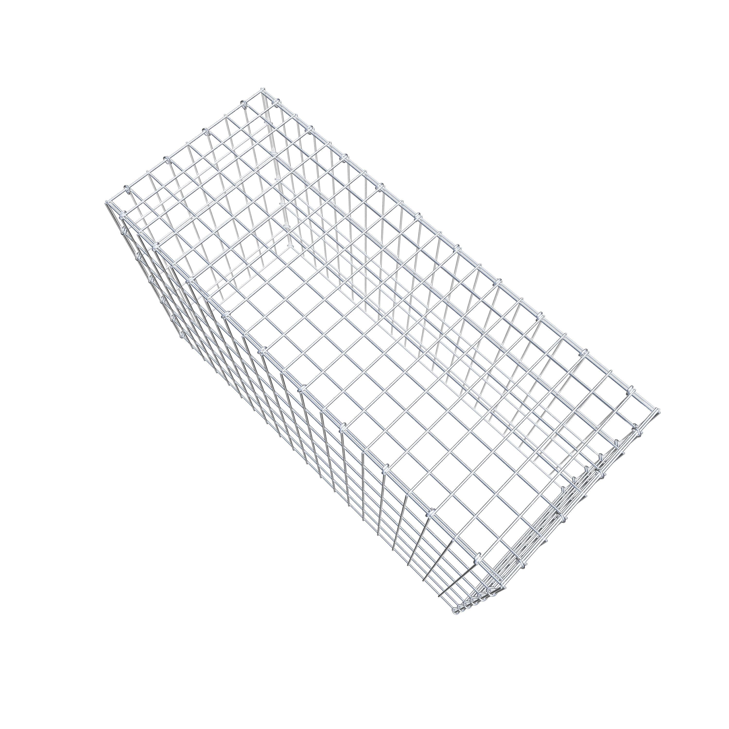 Typ 3 påbyggnadsgabion 100 cm x 60 cm x 40 cm (L x H x D), maskstorlek 5 cm x 10 cm, C-ring