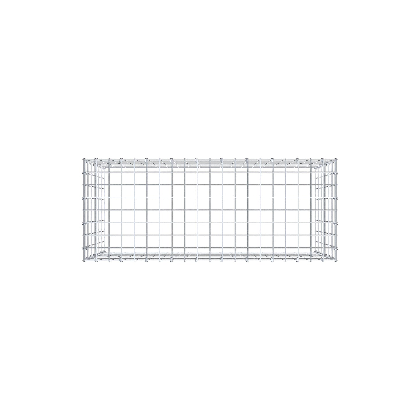 Mounted gabion type 3 100 cm x 60 cm x 40 cm (L x H x D), mesh size 5 cm x 10 cm, C-ring