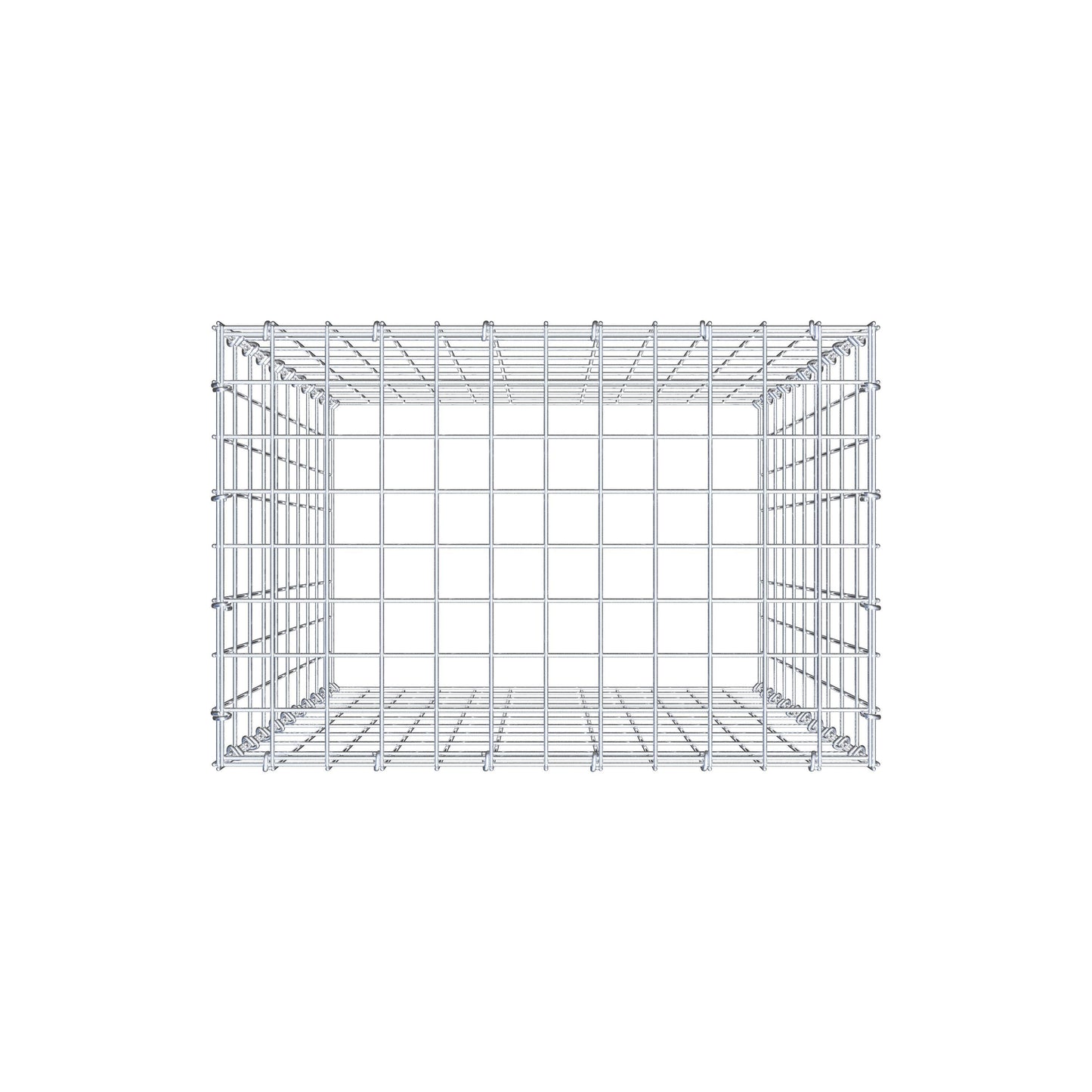 Mounted gabion type 3 100 cm x 60 cm x 40 cm (L x H x D), mesh size 5 cm x 10 cm, C-ring