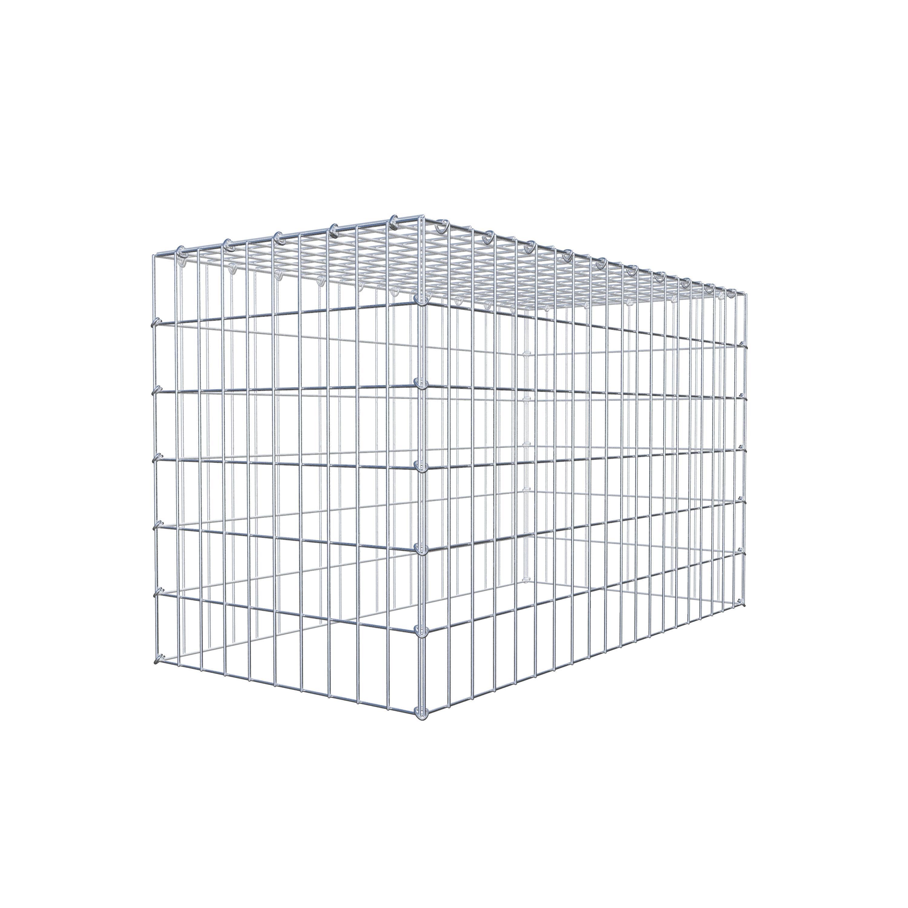 Mounted gabion type 3 100 cm x 60 cm x 50 cm (L x H x D), mesh size 5 cm x 10 cm, C-ring