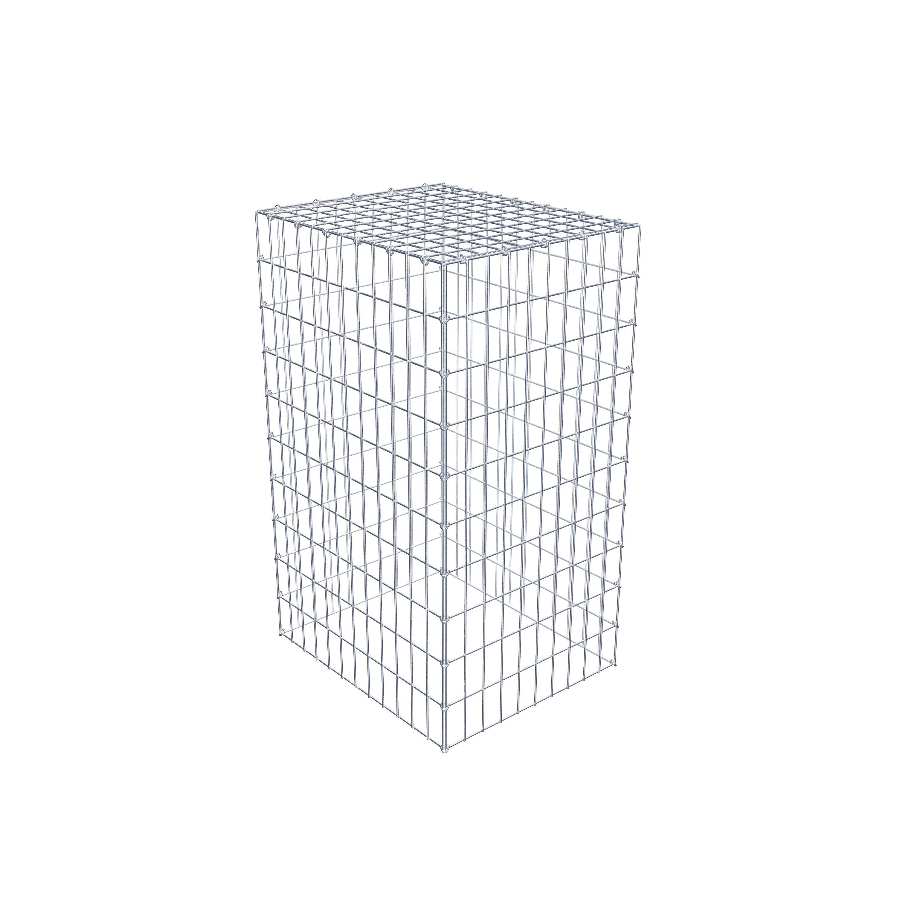 Typ 3 påbyggnadsgabion 100 cm x 60 cm x 50 cm (L x H x D), maskstorlek 5 cm x 10 cm, C-ring