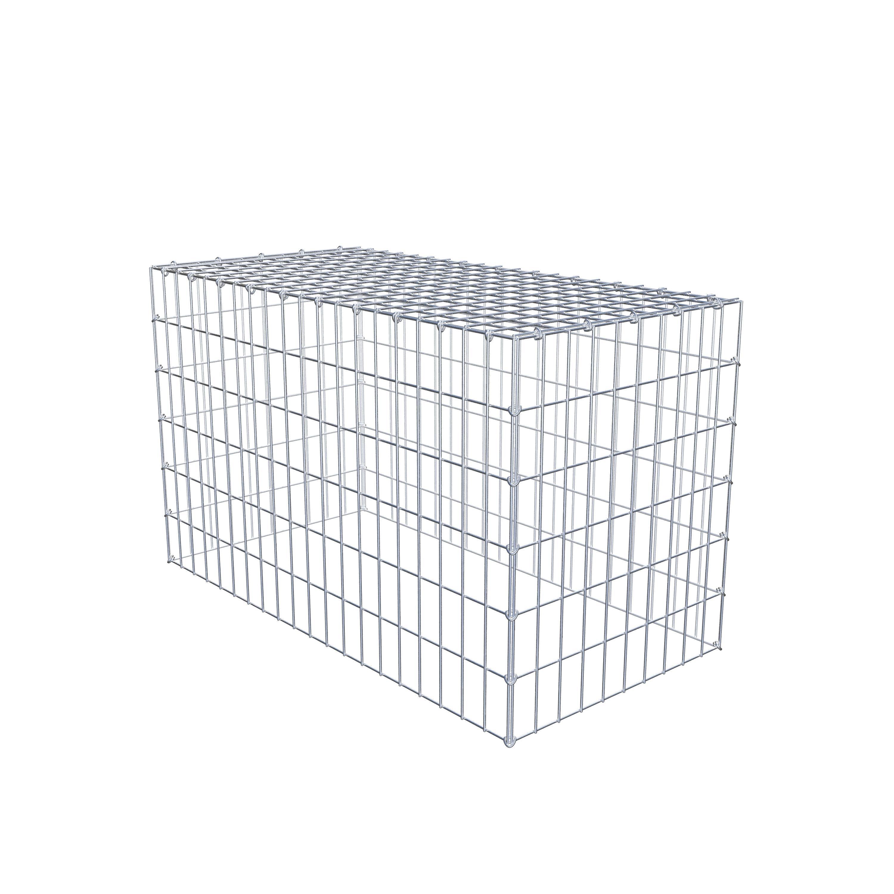 Mounted gabion type 3 100 cm x 60 cm x 50 cm (L x H x D), mesh size 5 cm x 10 cm, C-ring