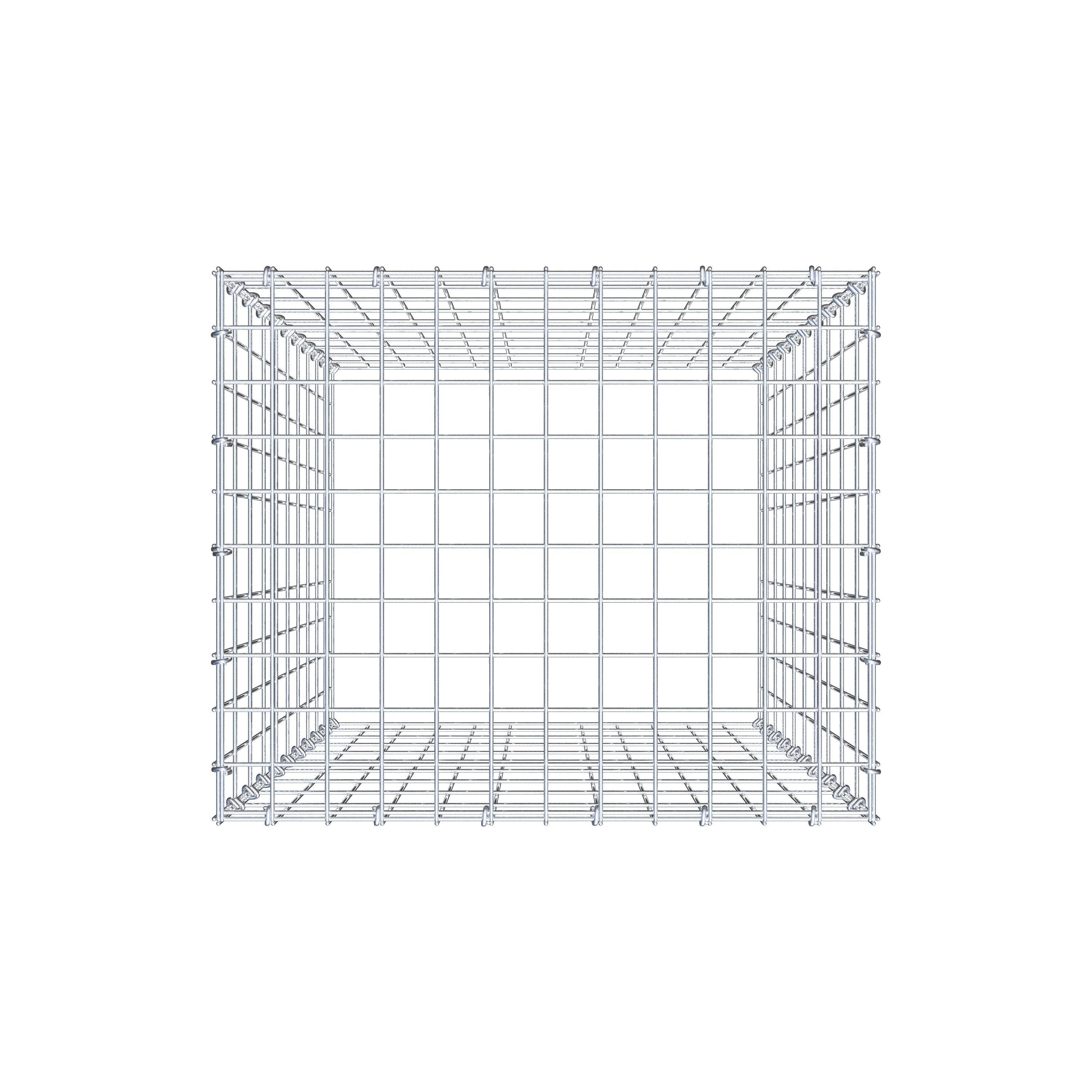 Anbaugabione Typ 3 100 cm x 60 cm x 50 cm (L x H x T), Maschenweite 5 cm x 10 cm, C-Ring